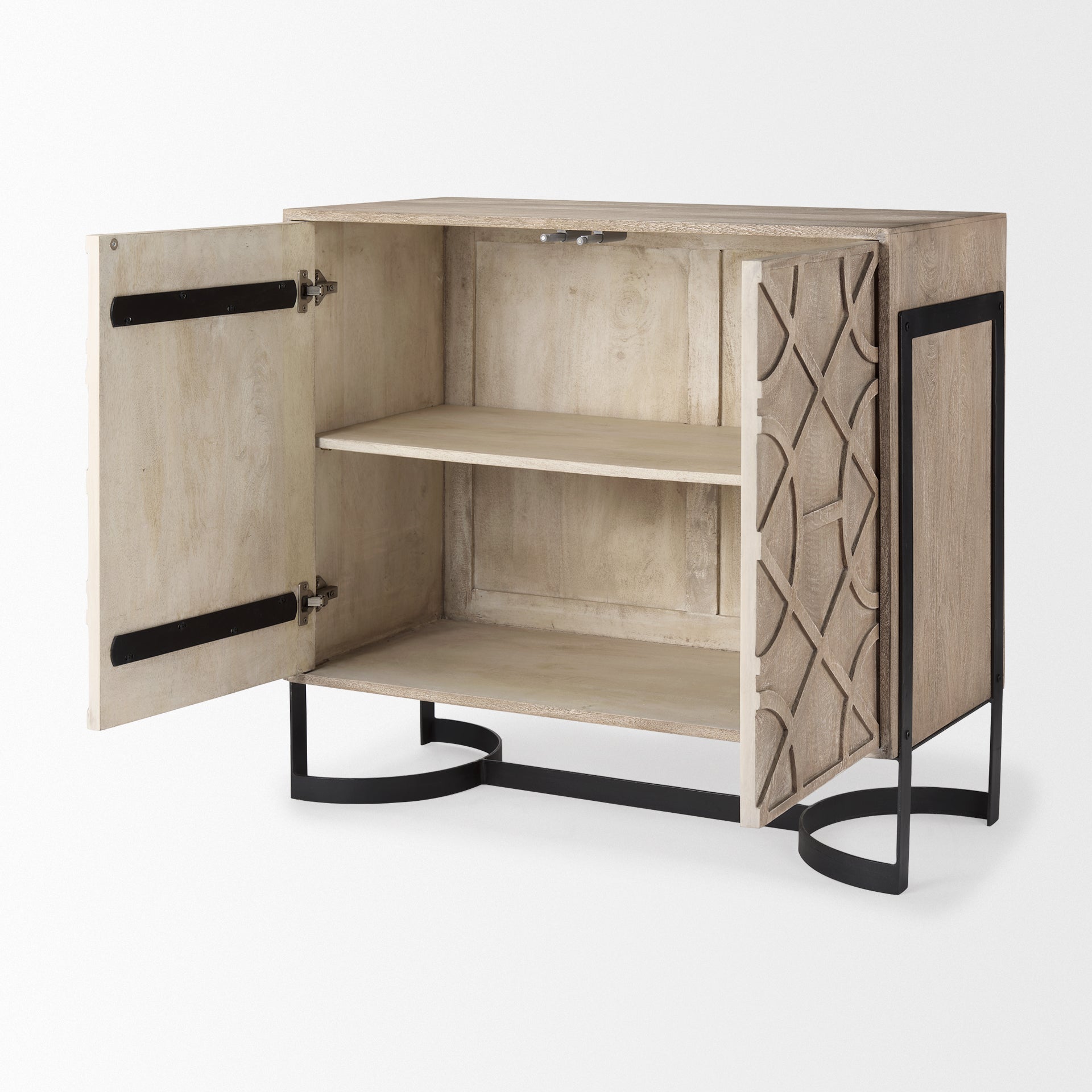 Rivien Brown Solid Wood with Black Metal Frame 2-Door Accent Cabinet Credenzas & Sideboards Mercana , Black Friday Sale Mercana Furniture Sale, Old Bones Co, Mid Century Furniture Sale, Four Hands Furniture, Black Friday Sale Rivien Brown Solid Wood with Black Metal Frame 2-Door Accent Cabinet,Gus Sale, Perigold Rivien Brown Solid Wood with Black Metal Frame 2-Door Accent Cabinet Credenzas & Sideboards Black Friday Sale , Perigold Sale Rivien Brown Solid Wood with Black Metal Frame 2-Door Accent Cabinet,Riv