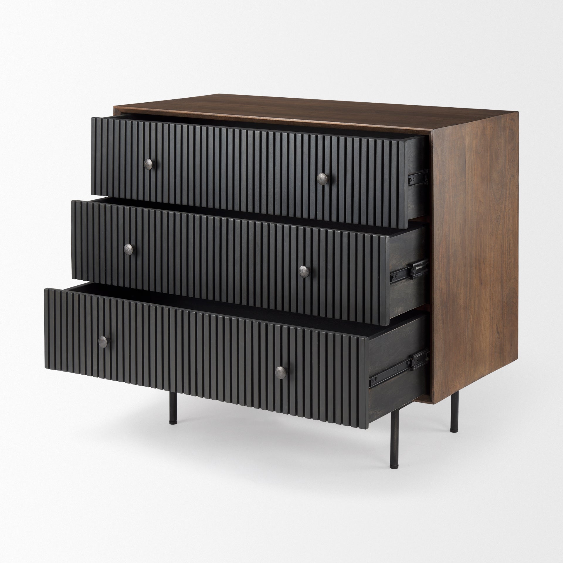 Grace Medium Brown Wood with Black Metal Frame 3-Drawer Accent Cabinet Credenzas & Sideboards Mercana , Black Friday Sale Mercana Furniture Sale, Old Bones Co, Mid Century Furniture Sale, Four Hands Furniture, Black Friday Sale Grace Medium Brown Wood with Black Metal Frame 3-Drawer Accent Cabinet,Gus Sale, Perigold Grace Medium Brown Wood with Black Metal Frame 3-Drawer Accent Cabinet Credenzas & Sideboards Black Friday Sale , Perigold Sale Grace Medium Brown Wood with Black Metal Frame 3-Drawer Accent Cab