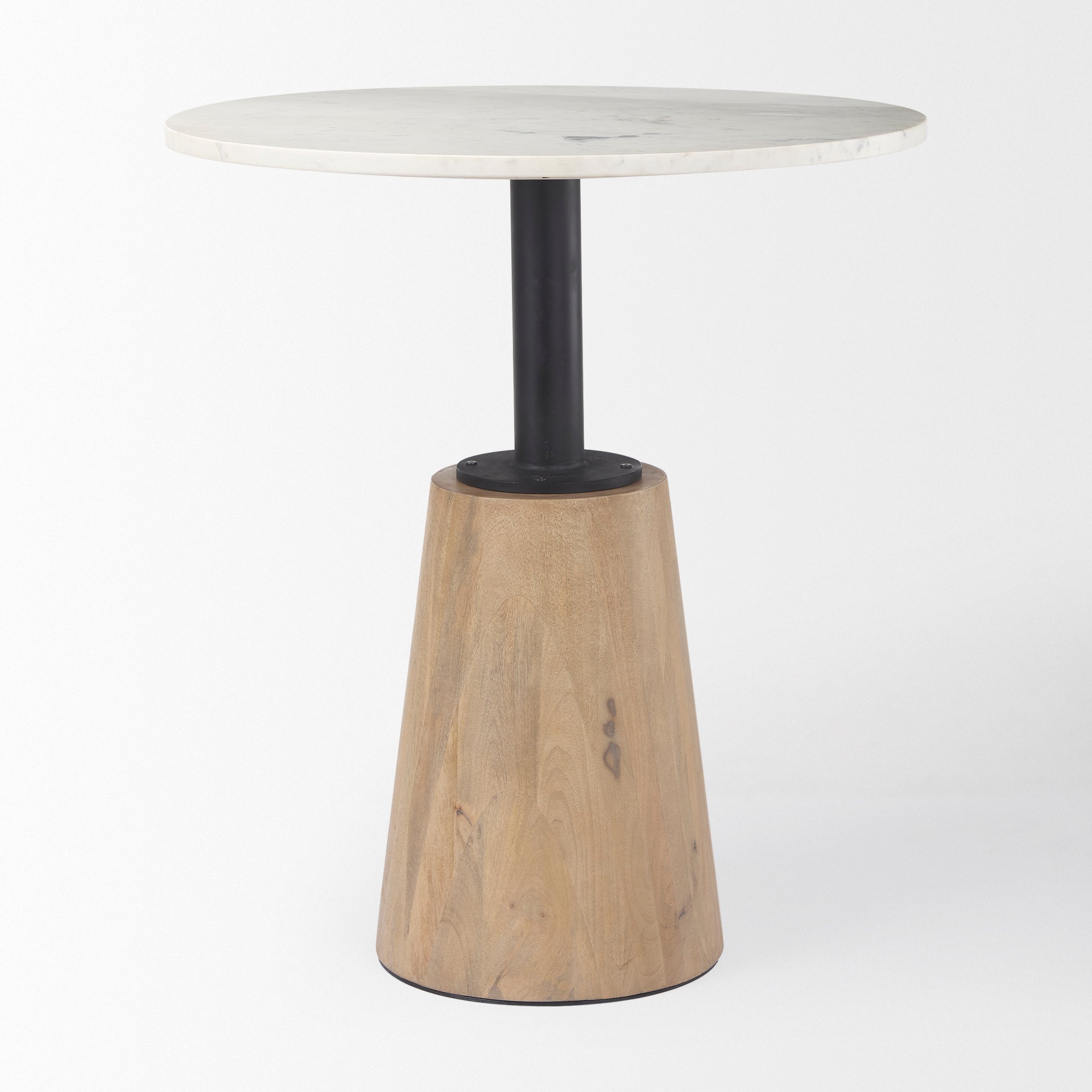 Maxwell Round White Marble Tabletop with Blonde Wood & Black Metal Accent Pedestal Bistro Table Bar Tables Mercana , Black Friday Sale Mercana Furniture Sale, Old Bones Co, Mid Century Furniture Sale, Four Hands Furniture, Black Friday Sale Maxwell Round White Marble Tabletop with Blonde Wood & Black Metal Accent Pedestal Bistro Table,Gus Sale, Perigold Maxwell Round White Marble Tabletop with Blonde Wood & Black Metal Accent Pedestal Bistro Table Bar Tables Black Friday Sale , Perigold Sale Maxwell Round W