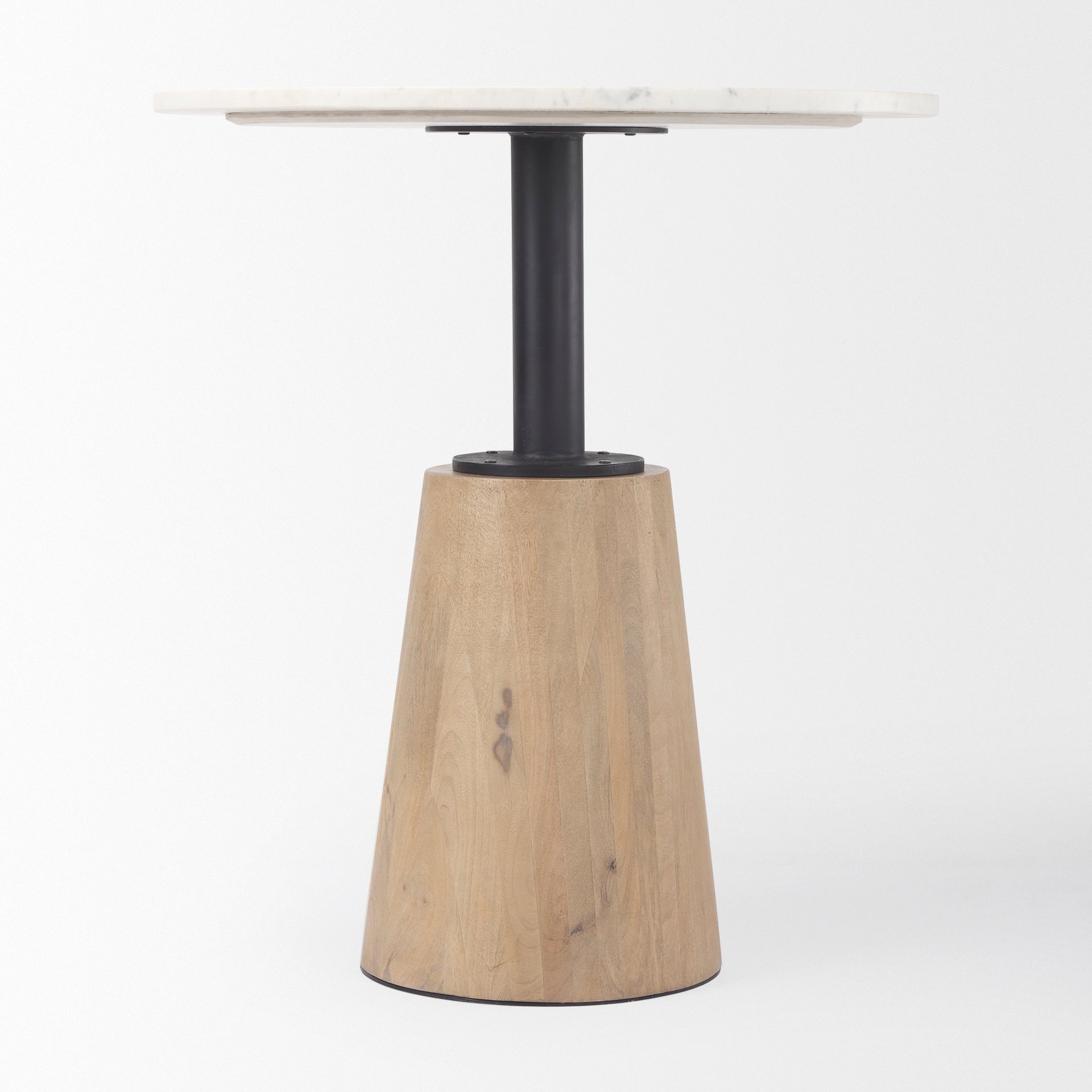 Maxwell Round White Marble Tabletop with Blonde Wood & Black Metal Accent Pedestal Bistro Table Bar Tables Mercana , Black Friday Sale Mercana Furniture Sale, Old Bones Co, Mid Century Furniture Sale, Four Hands Furniture, Black Friday Sale Maxwell Round White Marble Tabletop with Blonde Wood & Black Metal Accent Pedestal Bistro Table,Gus Sale, Perigold Maxwell Round White Marble Tabletop with Blonde Wood & Black Metal Accent Pedestal Bistro Table Bar Tables Black Friday Sale , Perigold Sale Maxwell Round W
