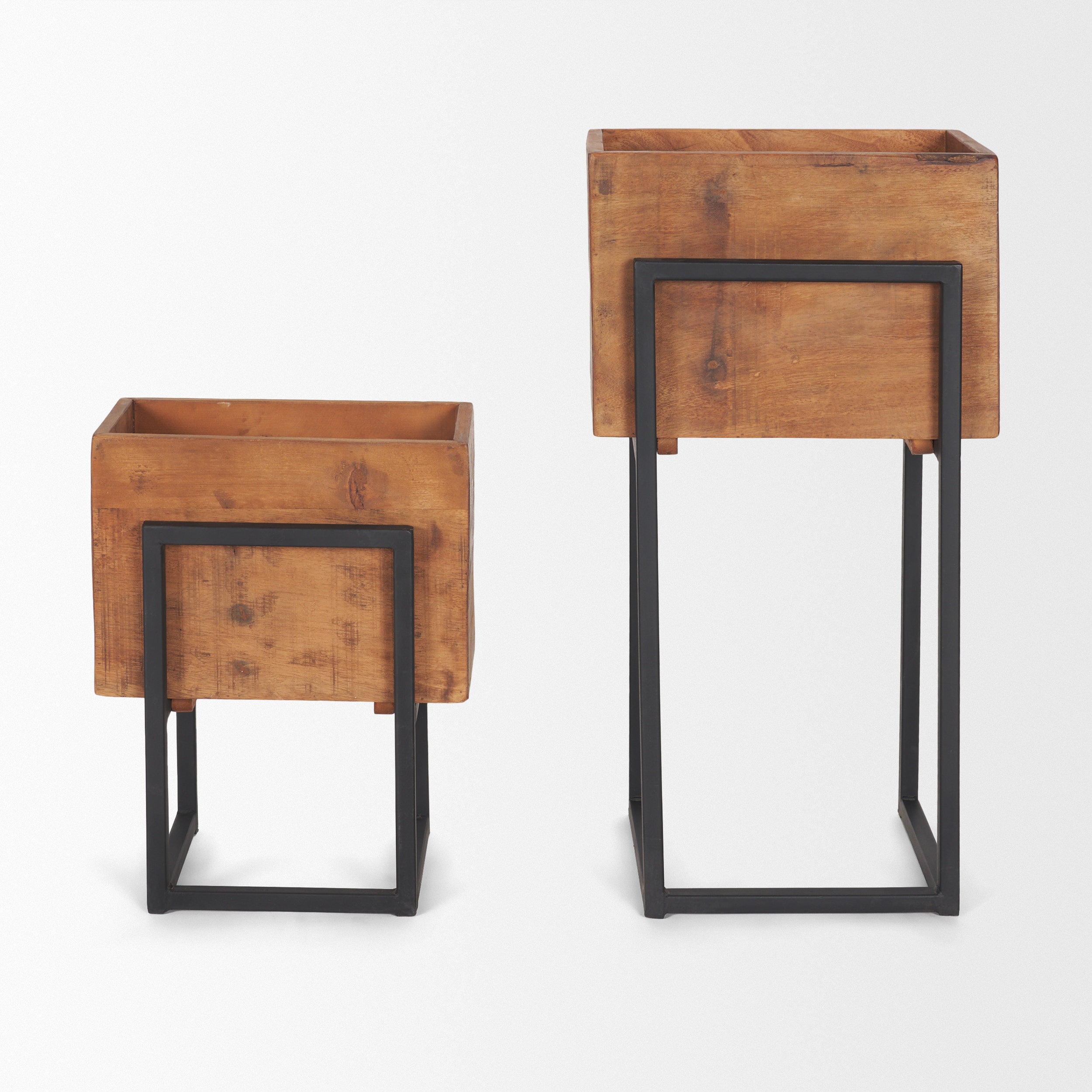 Jadine Medium Brown Wood with Black Metal Rectangle Frames - Set of 2 Planters Mercana , Black Friday Sale Mercana Furniture Sale, Old Bones Co, Mid Century Furniture Sale, Four Hands Furniture, Black Friday Sale Jadine Medium Brown Wood with Black Metal Rectangle Frames - Set of 2,Gus Sale, Perigold Jadine Medium Brown Wood with Black Metal Rectangle Frames - Set of 2 Planters Black Friday Sale , Perigold Sale Jadine Medium Brown Wood with Black Metal Rectangle Frames - Set of 2,Jadine Medium Brown Wood wi