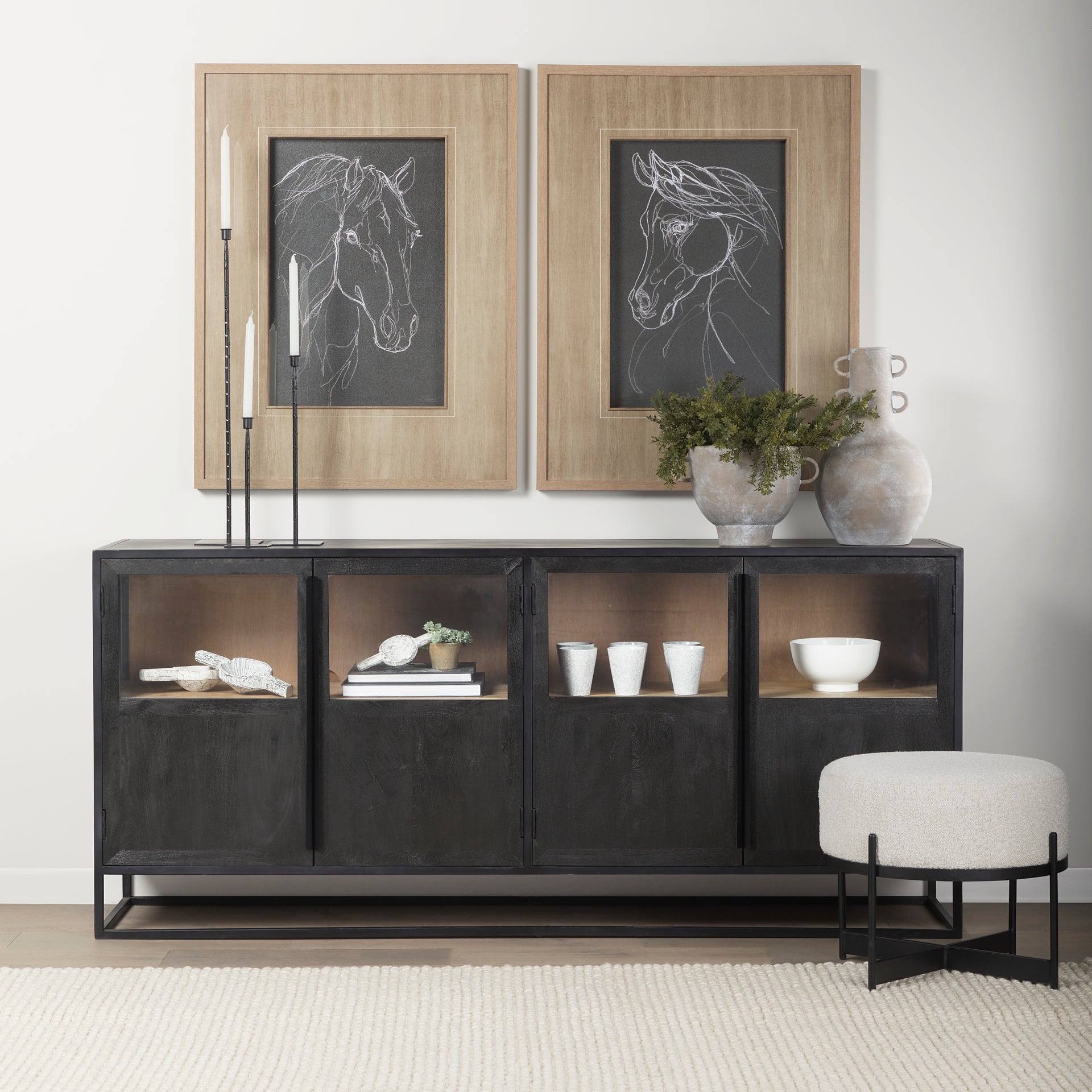 Sloan Black Wood with Black Metal Frame Sideboard Credenzas & Sideboards Mercana , Black Friday Sale Mercana Furniture Sale, Old Bones Co, Mid Century Furniture Sale, Four Hands Furniture, Black Friday Sale Sloan Black Wood with Black Metal Frame Sideboard,Gus Sale, Perigold Sloan Black Wood with Black Metal Frame Sideboard Credenzas & Sideboards Black Friday Sale , Perigold Sale Sloan Black Wood with Black Metal Frame Sideboard,Sloan Black Wood with Black Metal Frame Sideboard Lulu and Georgia, Burke Decor