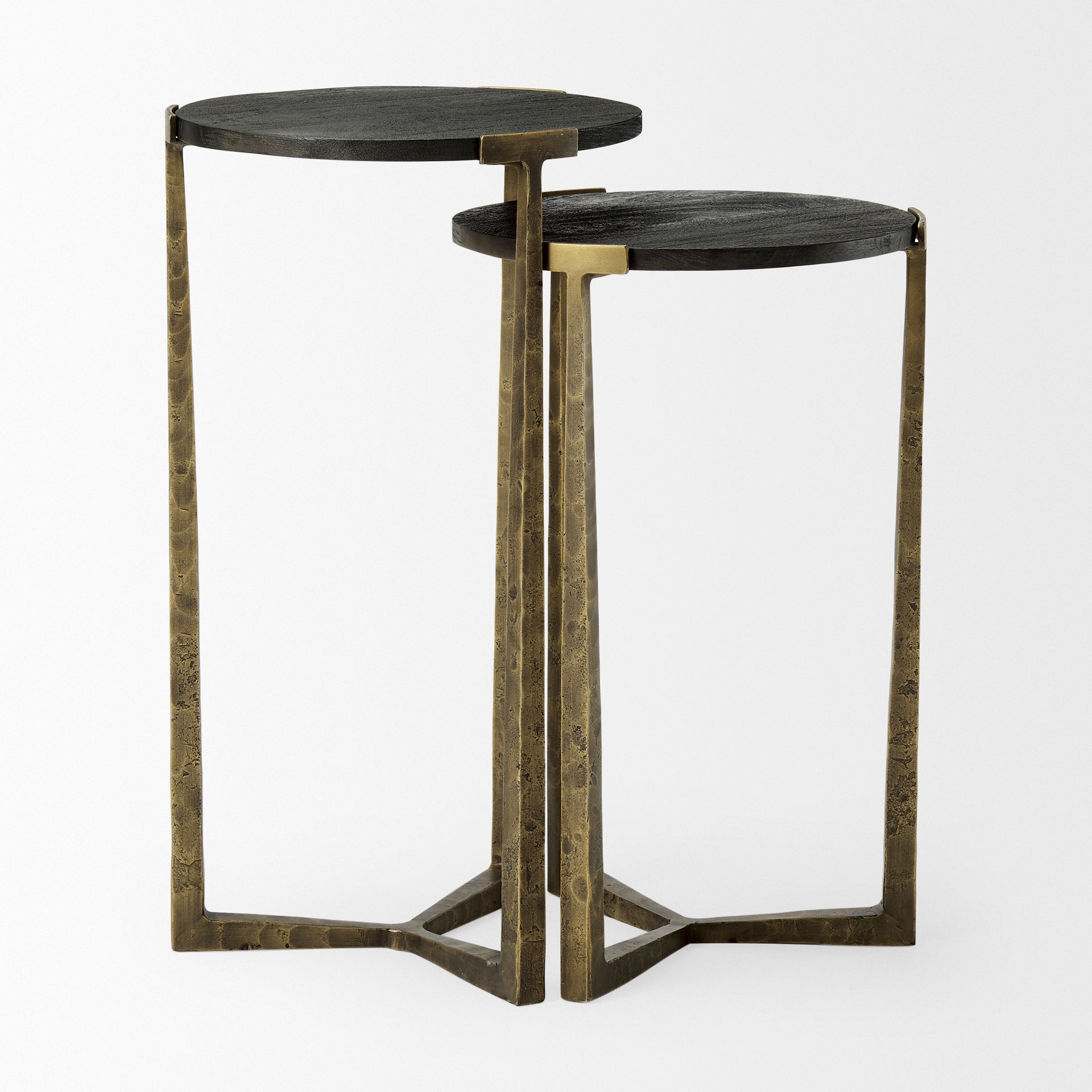 Atticus Black Wood and Antiqued Gold Metal Nesting Accent Tables - Set of 2 Side & End Tables Mercana , Black Friday Sale Mercana Furniture Sale, Old Bones Co, Mid Century Furniture Sale, Four Hands Furniture, Black Friday Sale Atticus Black Wood and Antiqued Gold Metal Nesting Accent Tables - Set of 2,Gus Sale, Perigold Atticus Black Wood and Antiqued Gold Metal Nesting Accent Tables - Set of 2 Side & End Tables Black Friday Sale , Perigold Sale Atticus Black Wood and Antiqued Gold Metal Nesting Accent Tab