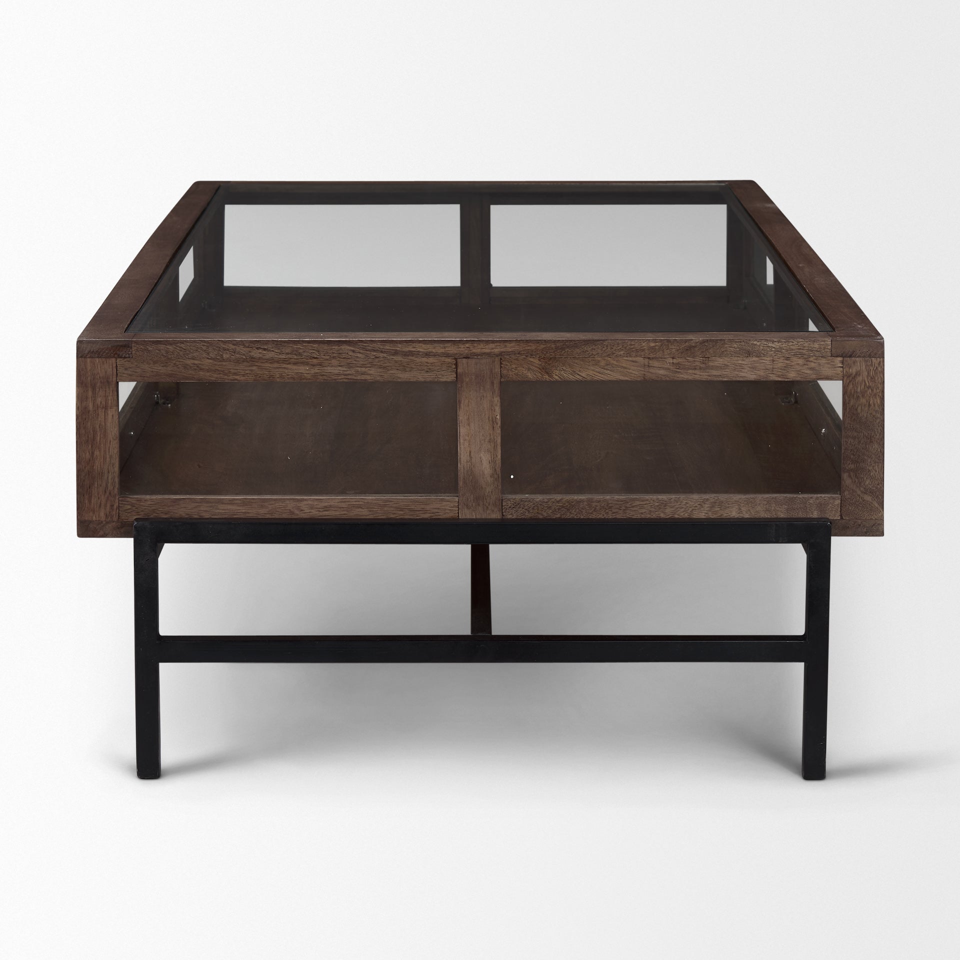 Arelius Rectangular Glass-Top Wood with Black Metal Base Display Coffee Table Coffee Tables Mercana , Black Friday Sale Mercana Furniture Sale, Old Bones Co, Mid Century Furniture Sale, Four Hands Furniture, Black Friday Sale Arelius Rectangular Glass-Top Wood with Black Metal Base Display Coffee Table,Gus Sale, Perigold Arelius Rectangular Glass-Top Wood with Black Metal Base Display Coffee Table Coffee Tables Black Friday Sale , Perigold Sale Arelius Rectangular Glass-Top Wood with Black Metal Base Displa