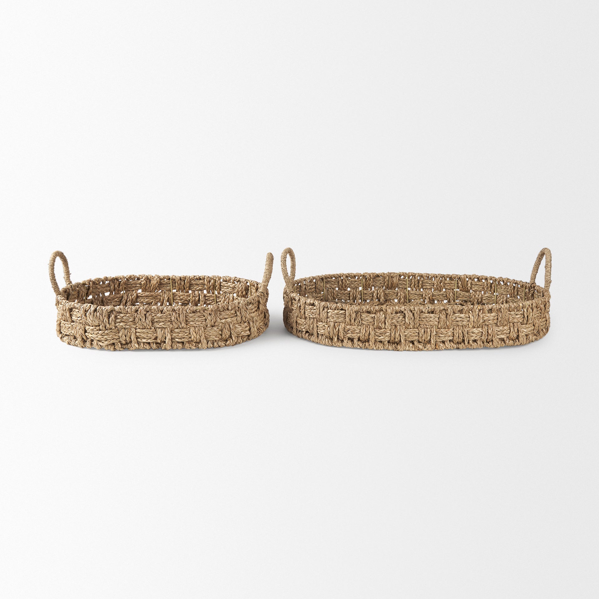 Haini Large Basketweave Seagrass Trays with Loop Handles - Set of 2 Trays & Containers Mercana , Black Friday Sale Mercana Furniture Sale, Old Bones Co, Mid Century Furniture Sale, Four Hands Furniture, Black Friday Sale Haini Large Basketweave Seagrass Trays with Loop Handles - Set of 2,Gus Sale, Perigold Haini Large Basketweave Seagrass Trays with Loop Handles - Set of 2 Trays & Containers Black Friday Sale , Perigold Sale Haini Large Basketweave Seagrass Trays with Loop Handles - Set of 2,Haini Large Bas