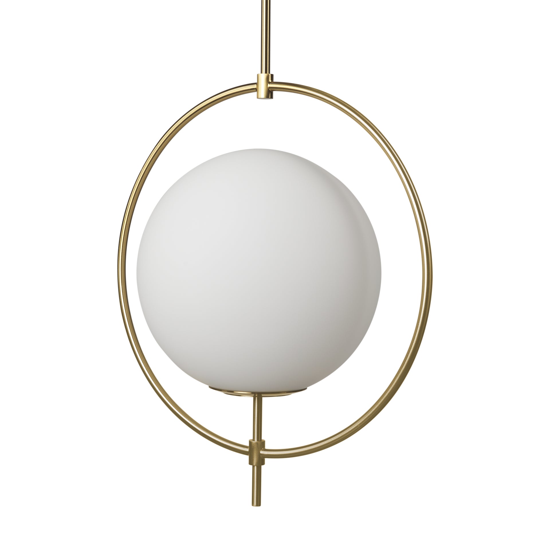 Farrah Frosted Glass Globe with Gold Metal Pendant Light
