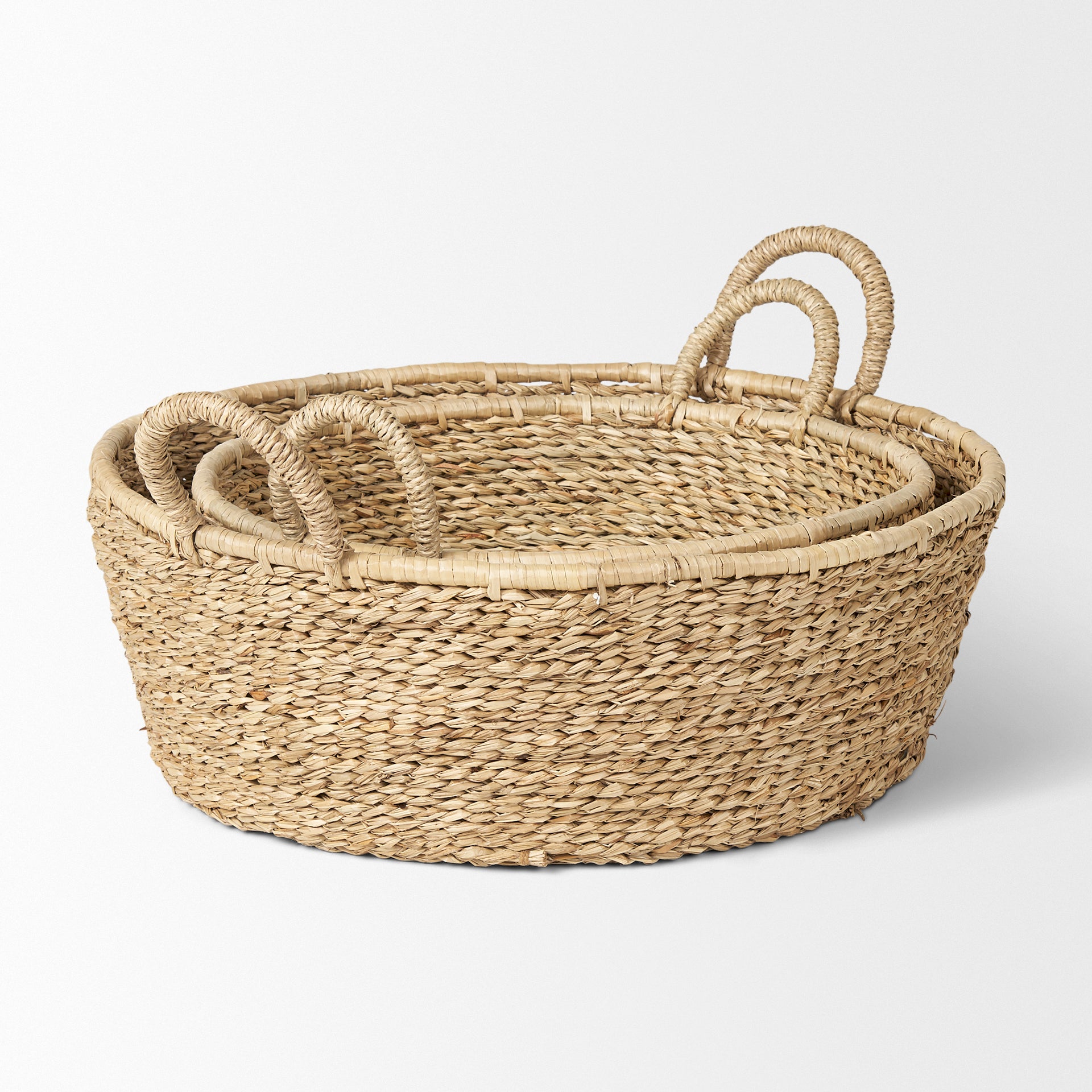 Ayanna Deep Nesting Seagrass Basket with Handles - Set of 2 Baskets Mercana , Black Friday Sale Mercana Furniture Sale, Old Bones Co, Mid Century Furniture Sale, Four Hands Furniture, Black Friday Sale Ayanna Deep Nesting Seagrass Basket with Handles - Set of 2,Gus Sale, Perigold Ayanna Deep Nesting Seagrass Basket with Handles - Set of 2 Baskets Black Friday Sale , Perigold Sale Ayanna Deep Nesting Seagrass Basket with Handles - Set of 2,Ayanna Deep Nesting Seagrass Basket with Handles - Set of 2 Lulu and 
