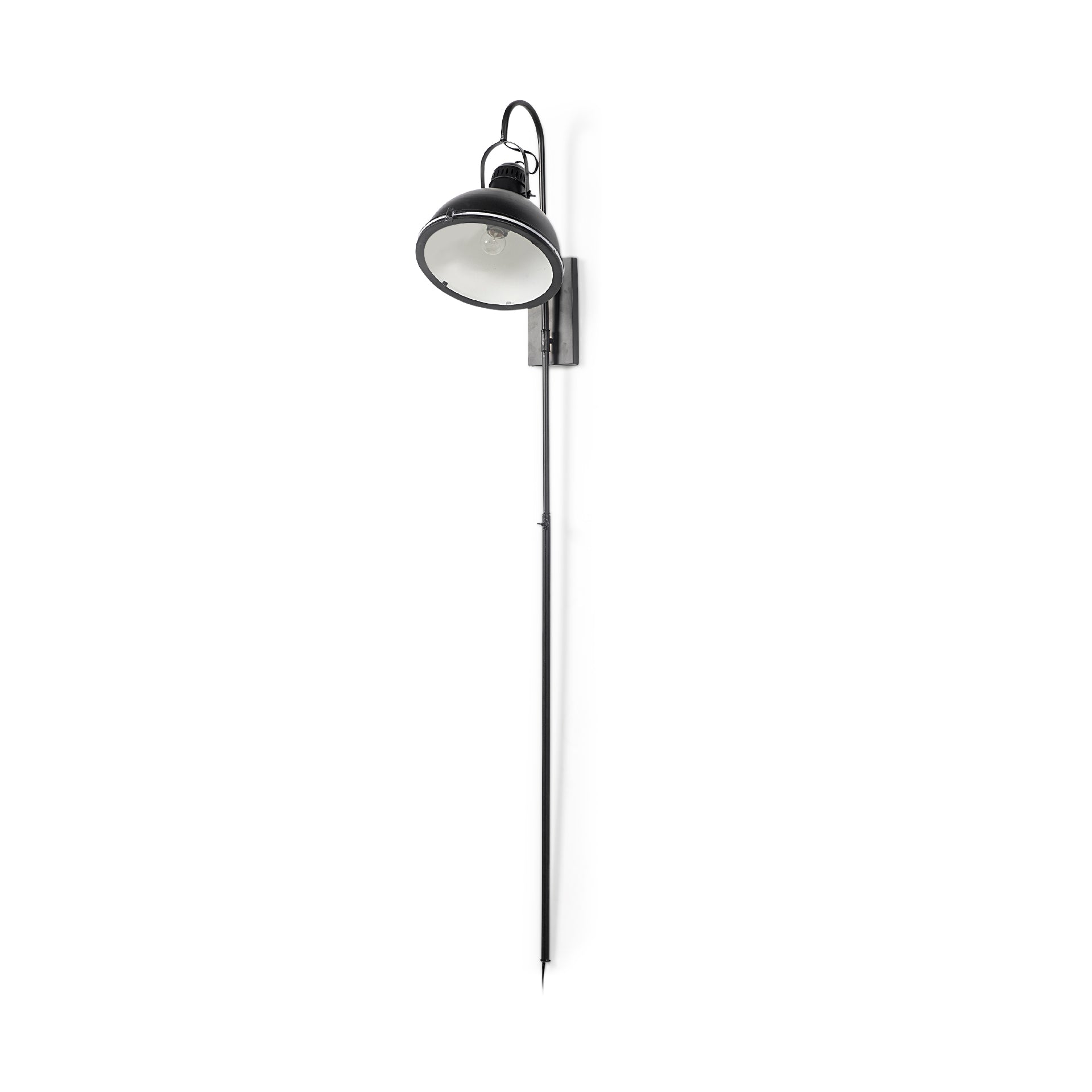 Tazb II Black Metal Conical Shade Wall Sconce