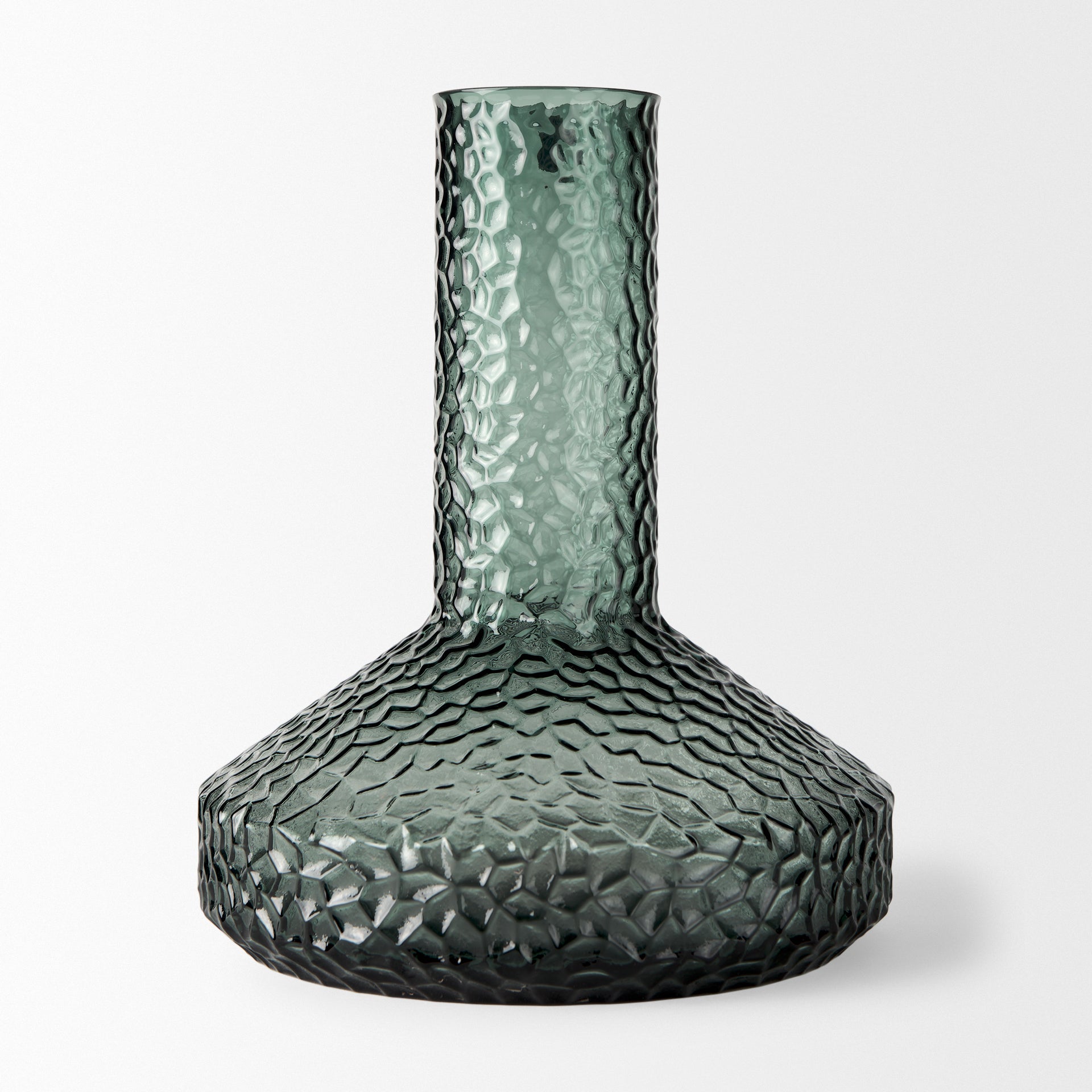 Jolene 11.8" Green Waterglass Glass Vase