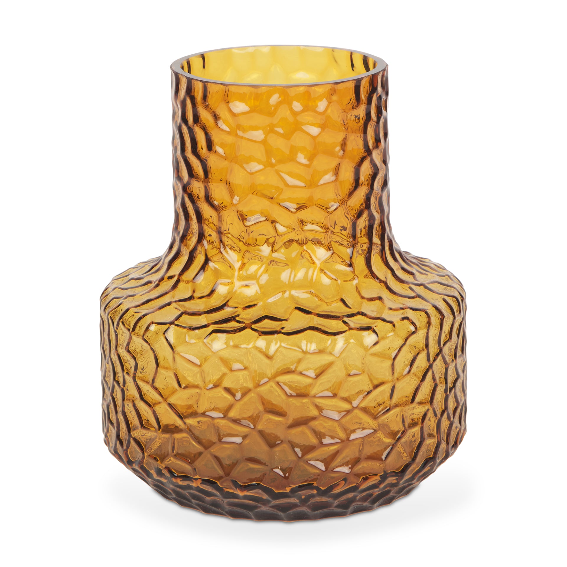 Jolene 7" Amber Waterglass Glass Vase