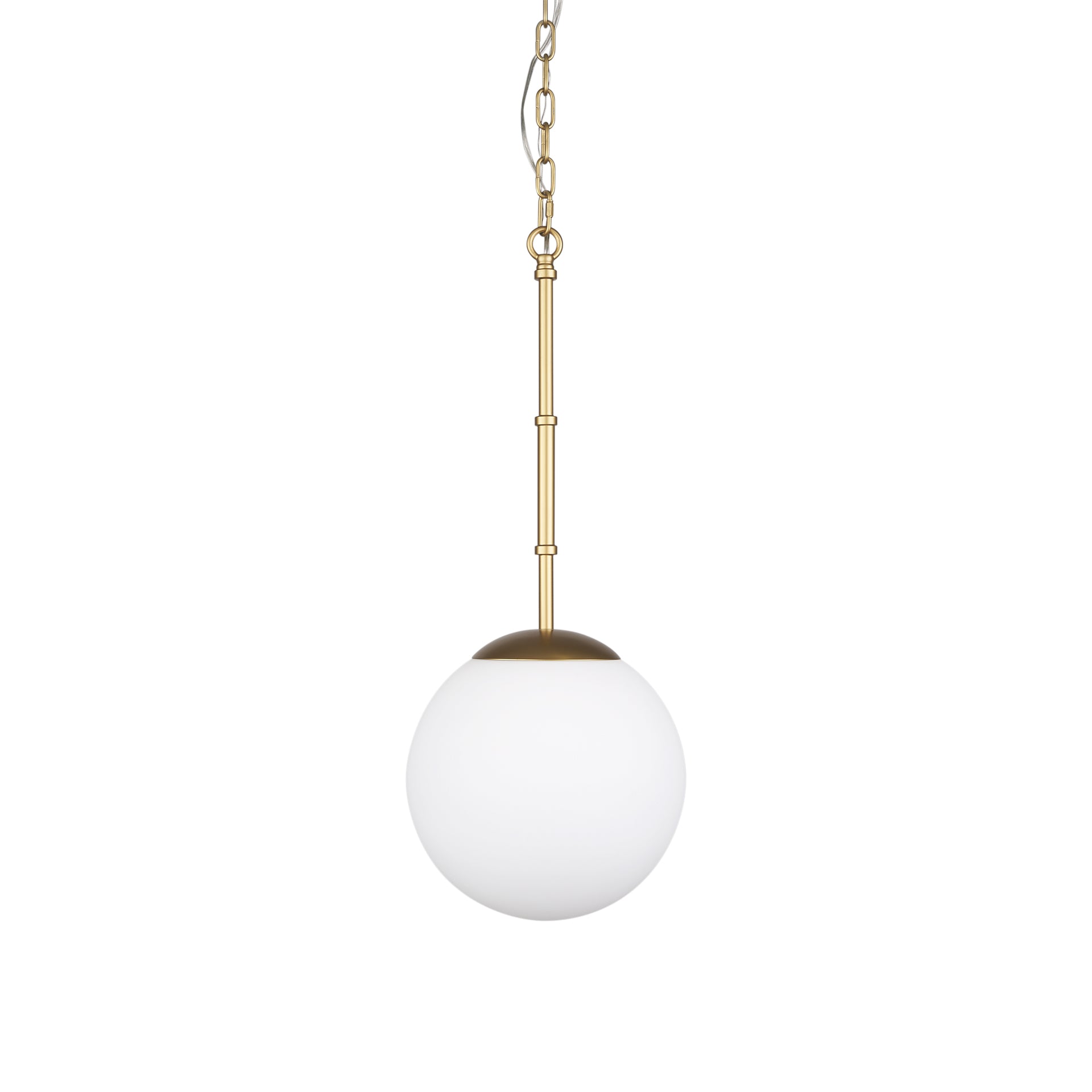 Edie Metal with Frosted Glass Globe 1-Light Pendant
