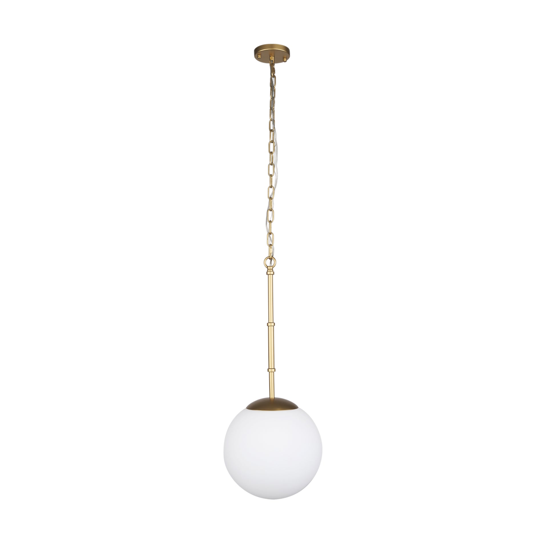 Edie Metal with Frosted Glass Globe 1-Light Pendant