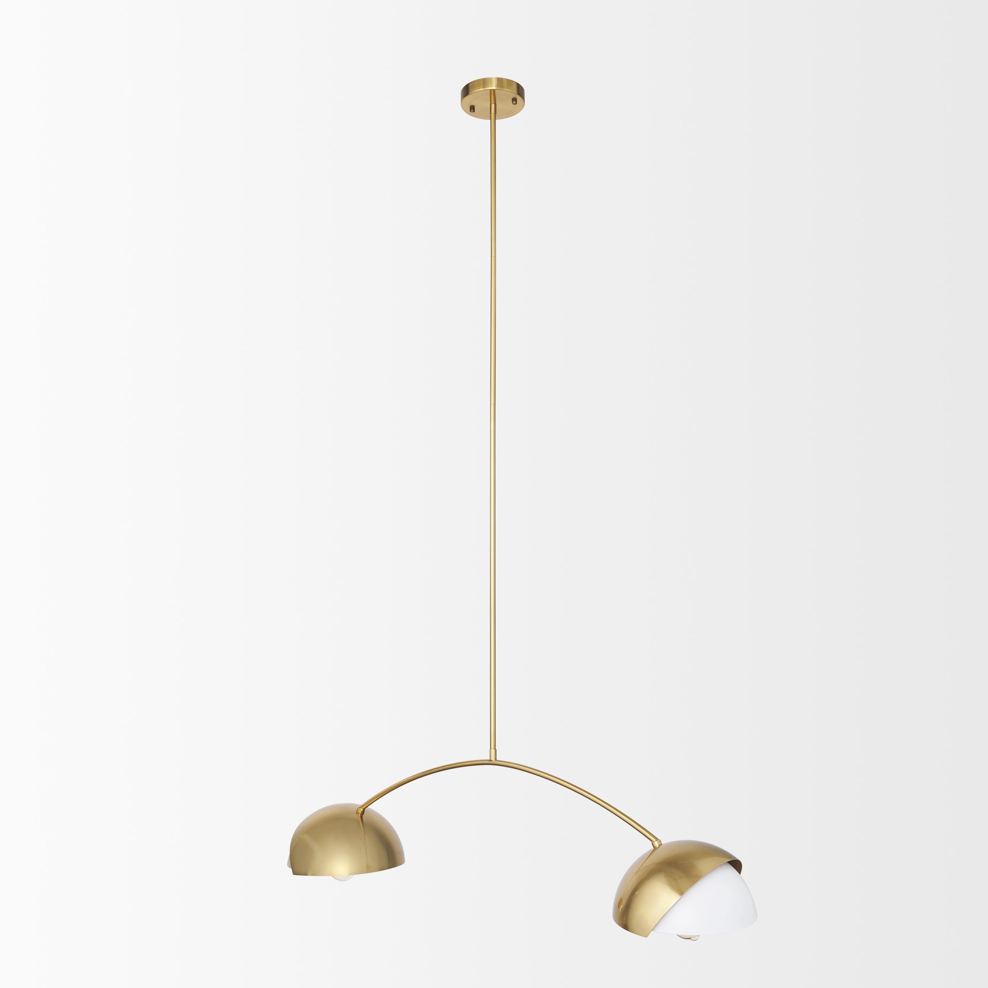 Cybill Brushed Brass with White Metal Shades 2-Light Chandelier Chandeliers Mercana , Black Friday Sale Mercana Furniture Sale, Old Bones Co, Mid Century Furniture Sale, Four Hands Furniture, Black Friday Sale Cybill Brushed Brass with White Metal Shades 2-Light Chandelier,Gus Sale, Perigold Cybill Brushed Brass with White Metal Shades 2-Light Chandelier Chandeliers Black Friday Sale , Perigold Sale Cybill Brushed Brass with White Metal Shades 2-Light Chandelier,Cybill Brushed Brass with White Metal Shades 