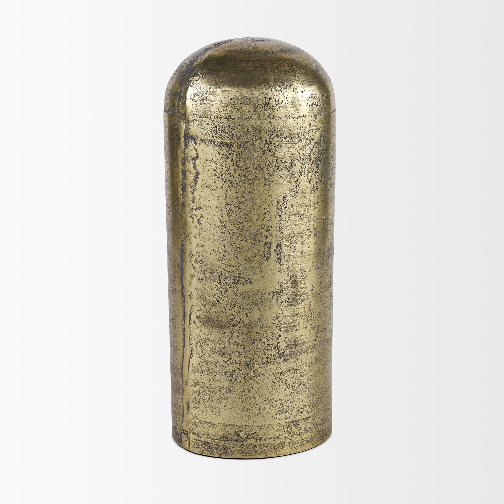 Quonset Brass Finished Aluminum Metal Ornament