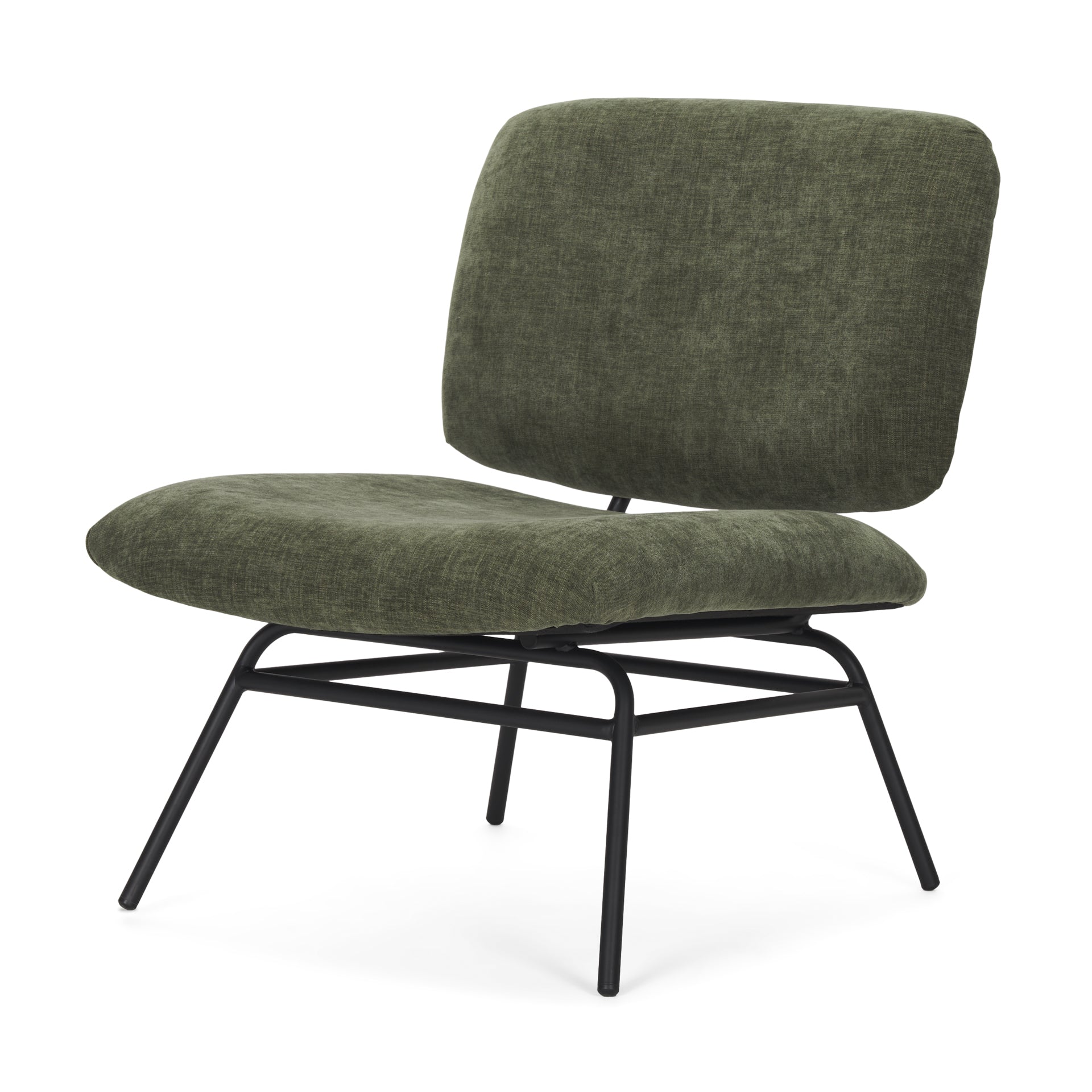 Nora Fabric with Metal Legs Accent Chair