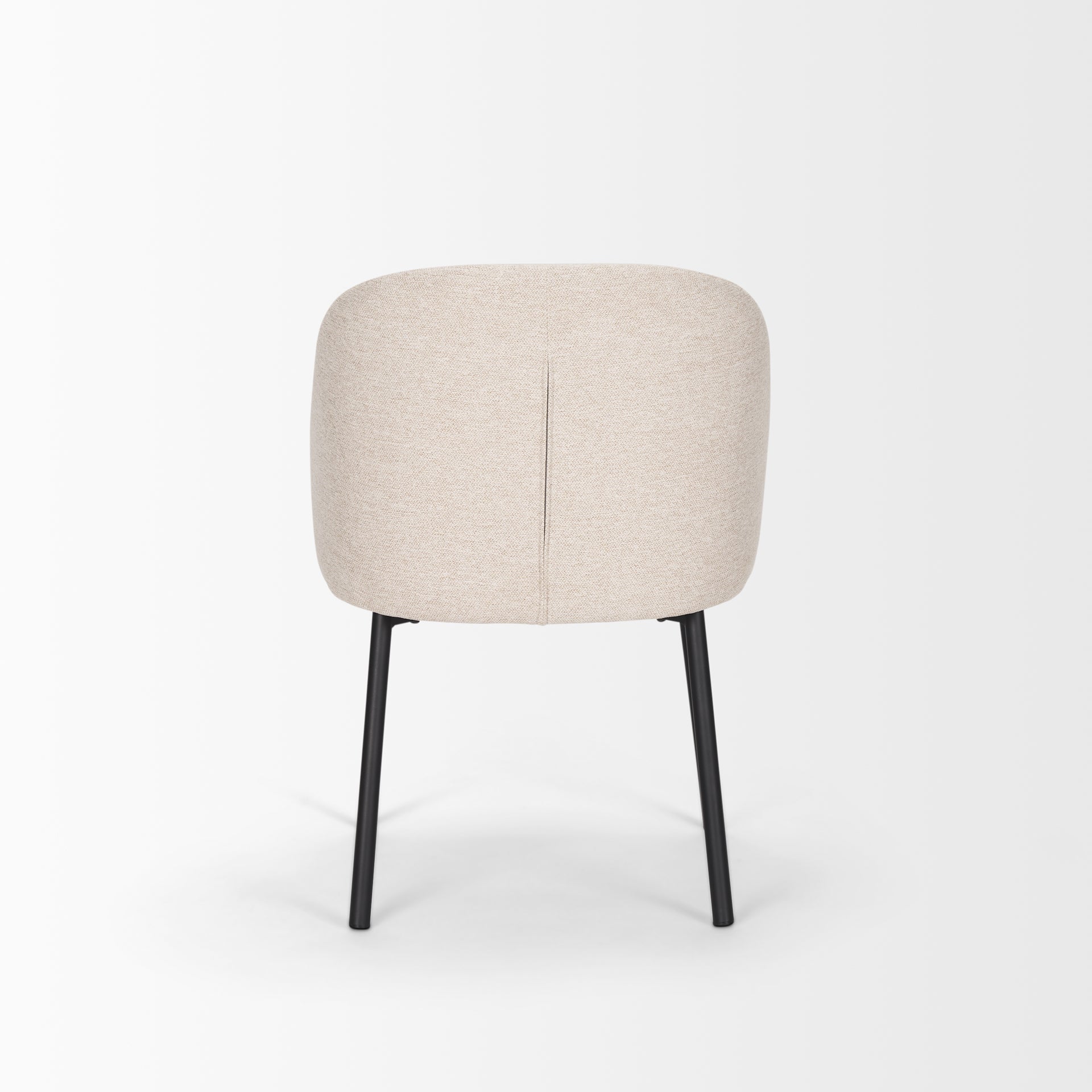 Shannon Oatmeal Fabric & Matte Black Metal Dining Chair