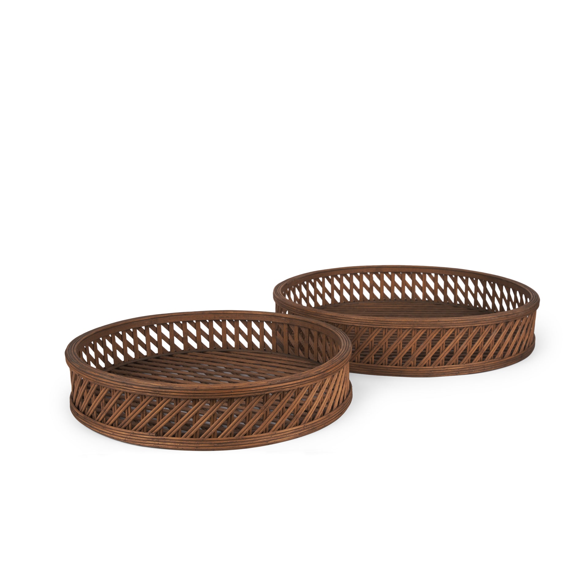 Thala Medium Brown Round Wicker Tray - Set of 2 Trays & Containers Mercana , Black Friday Sale Mercana Furniture Sale, Old Bones Co, Mid Century Furniture Sale, Four Hands Furniture, Black Friday Sale Thala Medium Brown Round Wicker Tray - Set of 2,Gus Sale, Perigold Thala Medium Brown Round Wicker Tray - Set of 2 Trays & Containers Black Friday Sale , Perigold Sale Thala Medium Brown Round Wicker Tray - Set of 2,Thala Medium Brown Round Wicker Tray - Set of 2 Lulu and Georgia, Burke Decor Sale Thala Medium