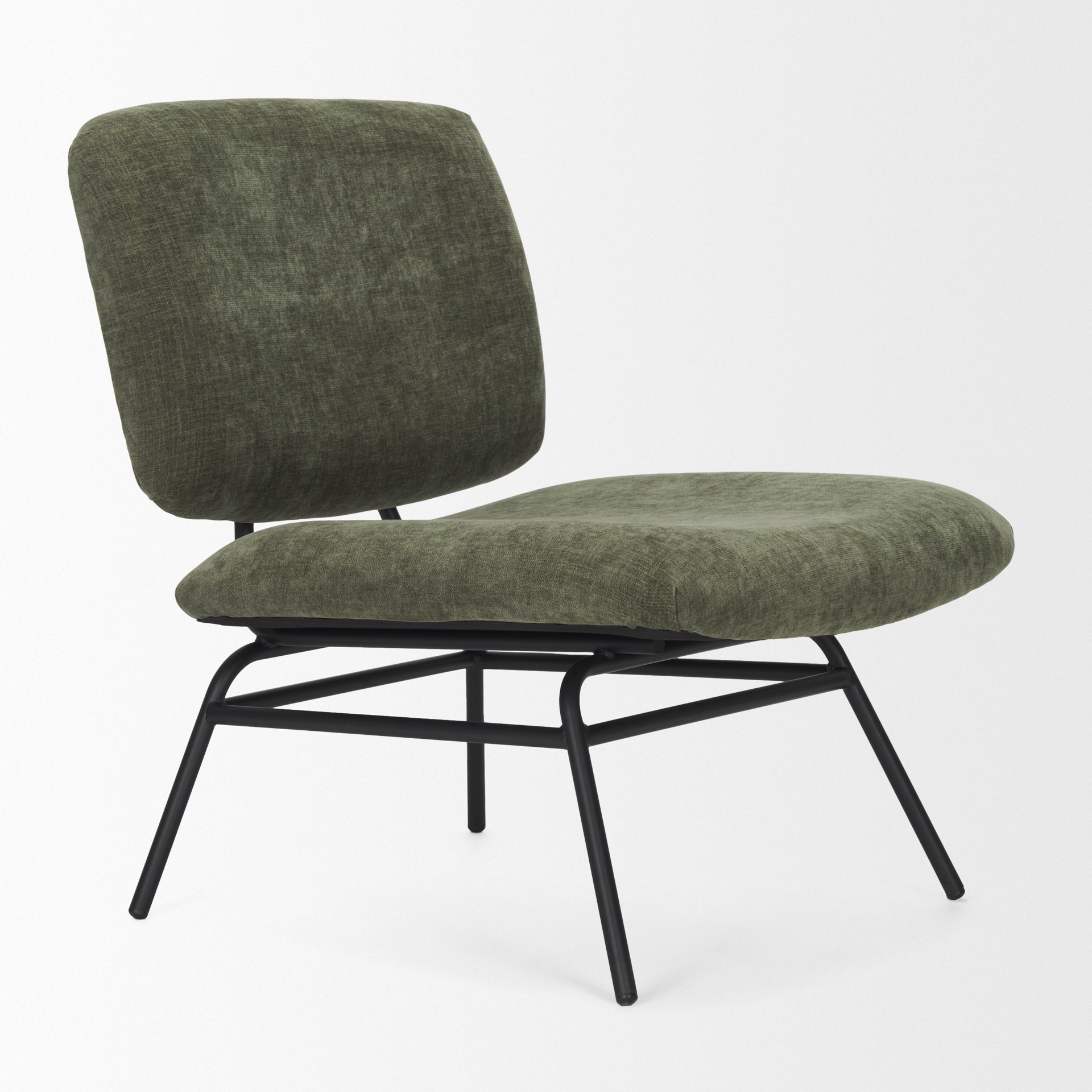 Nora Fabric with Metal Legs Accent Chair