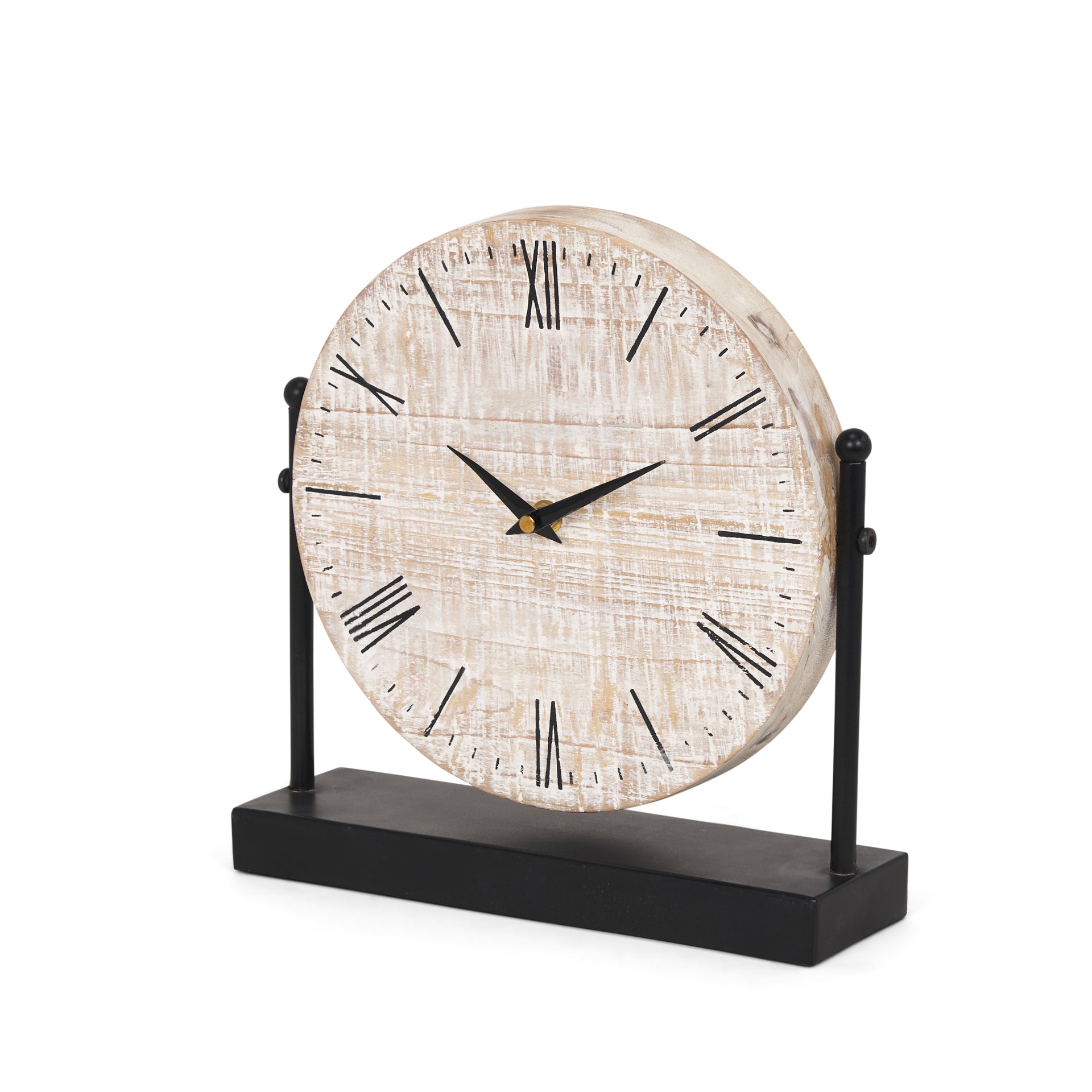 Raja Matte Black Metal with Wood Table Clock Table Clocks Mercana , Black Friday Sale Mercana Furniture Sale, Old Bones Co, Mid Century Furniture Sale, Four Hands Furniture, Black Friday Sale Raja Matte Black Metal with Wood Table Clock,Gus Sale, Perigold Raja Matte Black Metal with Wood Table Clock Table Clocks Black Friday Sale , Perigold Sale Raja Matte Black Metal with Wood Table Clock,Raja Matte Black Metal with Wood Table Clock Lulu and Georgia, Burke Decor Sale Raja Matte Black Metal with Wood Table 