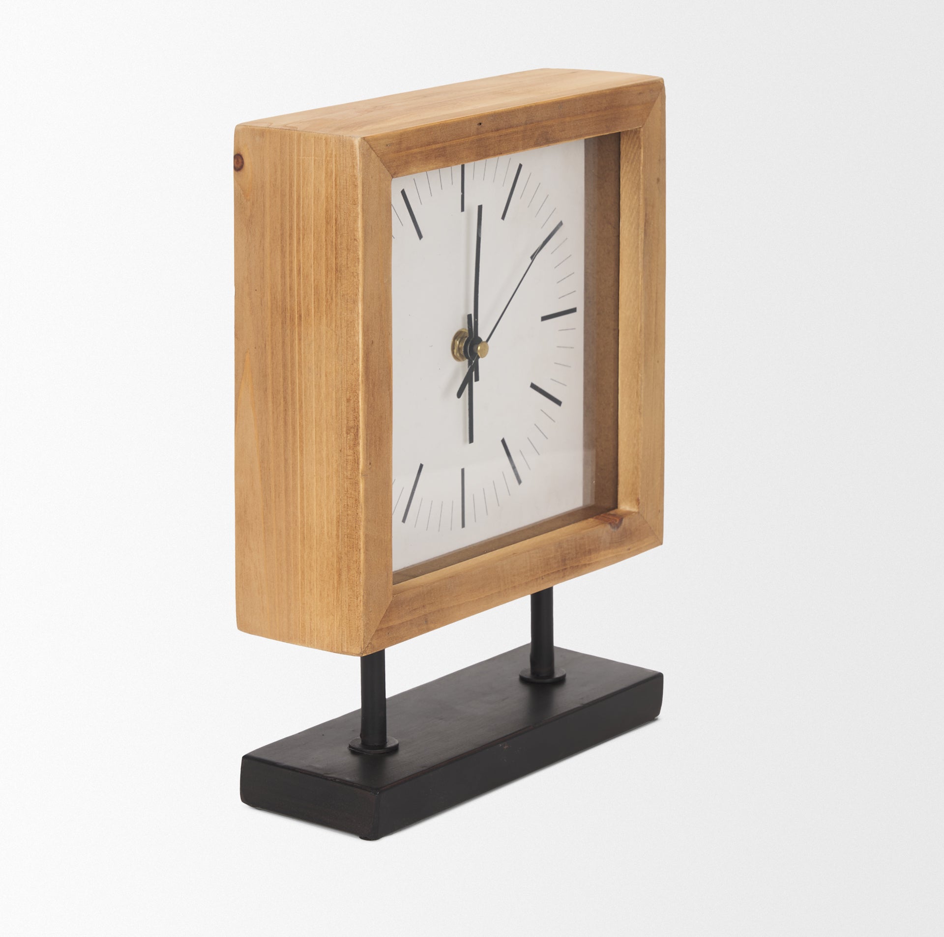 Renaya Light Brown Wood with Matte Black Metal Base Table Clock Table Clocks Mercana , Black Friday Sale Mercana Furniture Sale, Old Bones Co, Mid Century Furniture Sale, Four Hands Furniture, Black Friday Sale Renaya Light Brown Wood with Matte Black Metal Base Table Clock,Gus Sale, Perigold Renaya Light Brown Wood with Matte Black Metal Base Table Clock Table Clocks Black Friday Sale , Perigold Sale Renaya Light Brown Wood with Matte Black Metal Base Table Clock,Renaya Light Brown Wood with Matte Black Me