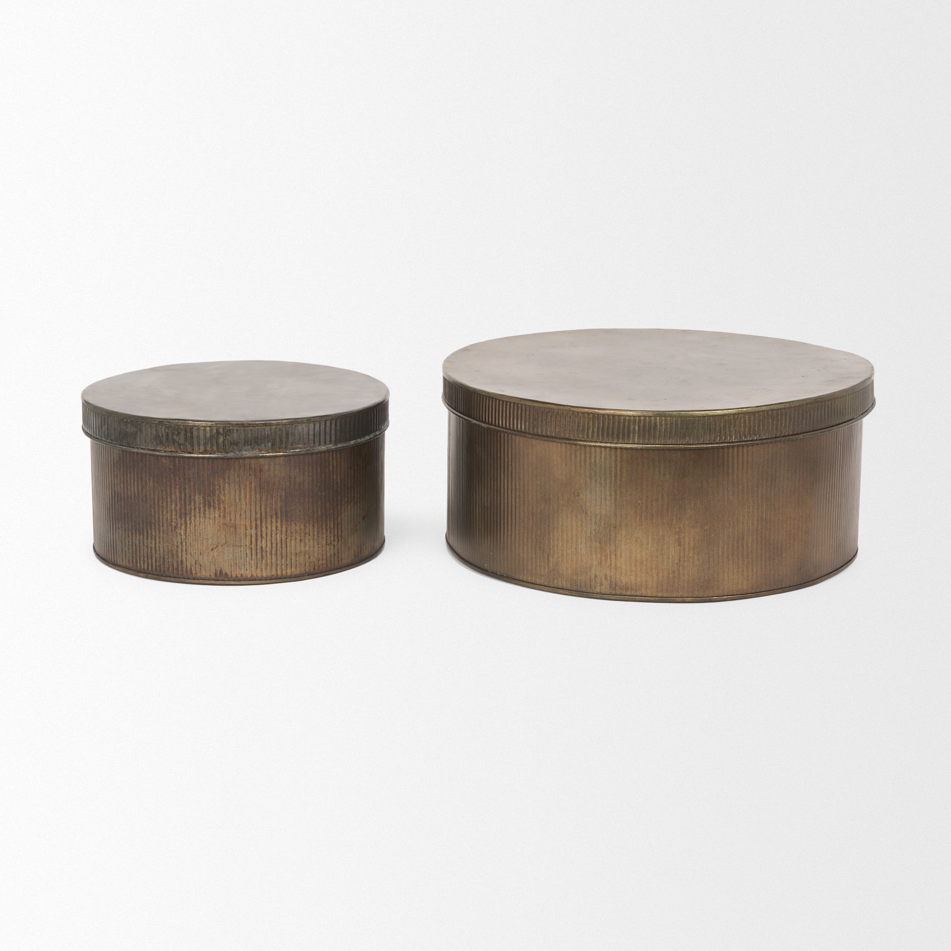 Josephine Round Antique Gold Metal Box - Set of 2 Decorative Box Mercana , Black Friday Sale Mercana Furniture Sale, Old Bones Co, Mid Century Furniture Sale, Four Hands Furniture, Black Friday Sale Josephine Round Antique Gold Metal Box - Set of 2,Gus Sale, Perigold Josephine Round Antique Gold Metal Box - Set of 2 Decorative Box Black Friday Sale , Perigold Sale Josephine Round Antique Gold Metal Box - Set of 2,Josephine Round Antique Gold Metal Box - Set of 2 Lulu and Georgia, Burke Decor Sale Josephine 