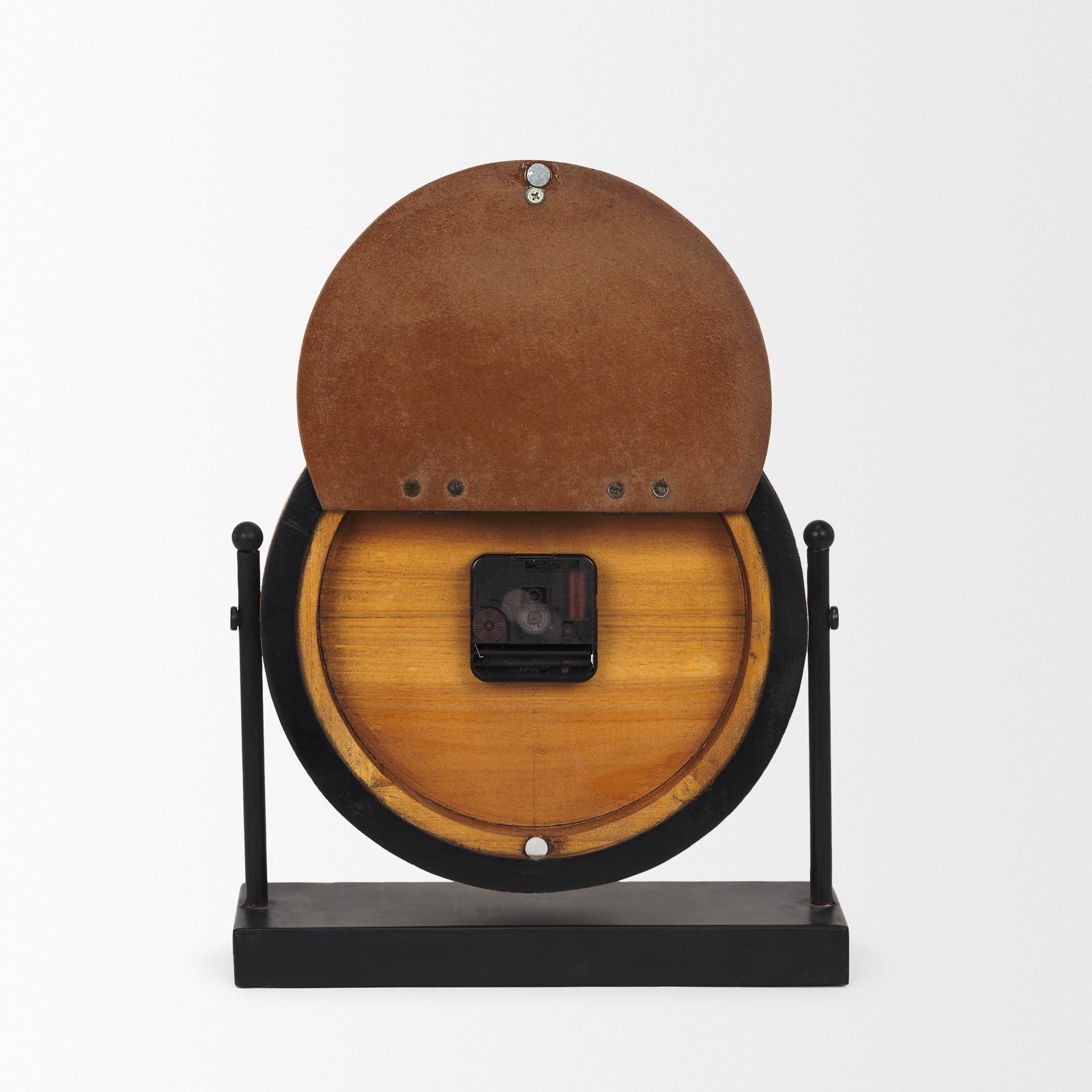 Raja Matte Black Metal with Wood Table Clock Table Clocks Mercana , Black Friday Sale Mercana Furniture Sale, Old Bones Co, Mid Century Furniture Sale, Four Hands Furniture, Black Friday Sale Raja Matte Black Metal with Wood Table Clock,Gus Sale, Perigold Raja Matte Black Metal with Wood Table Clock Table Clocks Black Friday Sale , Perigold Sale Raja Matte Black Metal with Wood Table Clock,Raja Matte Black Metal with Wood Table Clock Lulu and Georgia, Burke Decor Sale Raja Matte Black Metal with Wood Table 