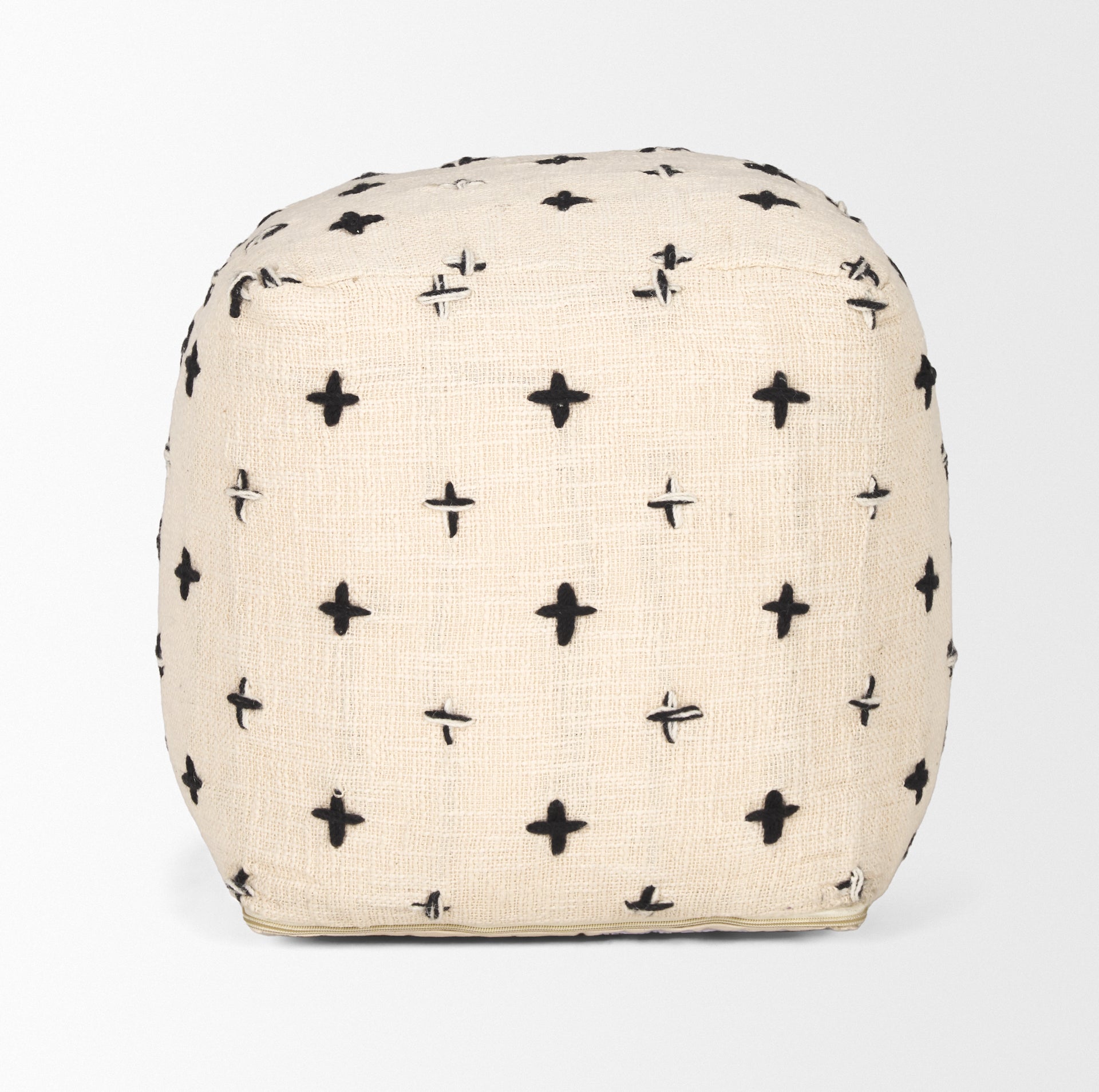 Saanvi Wool with Cream and Black Stitched Cross Patterned Pouf Poufs Mercana , Black Friday Sale Mercana Furniture Sale, Old Bones Co, Mid Century Furniture Sale, Four Hands Furniture, Black Friday Sale Saanvi Wool with Cream and Black Stitched Cross Patterned Pouf,Gus Sale, Perigold Saanvi Wool with Cream and Black Stitched Cross Patterned Pouf Poufs Black Friday Sale , Perigold Sale Saanvi Wool with Cream and Black Stitched Cross Patterned Pouf,Saanvi Wool with Cream and Black Stitched Cross Patterned Pou