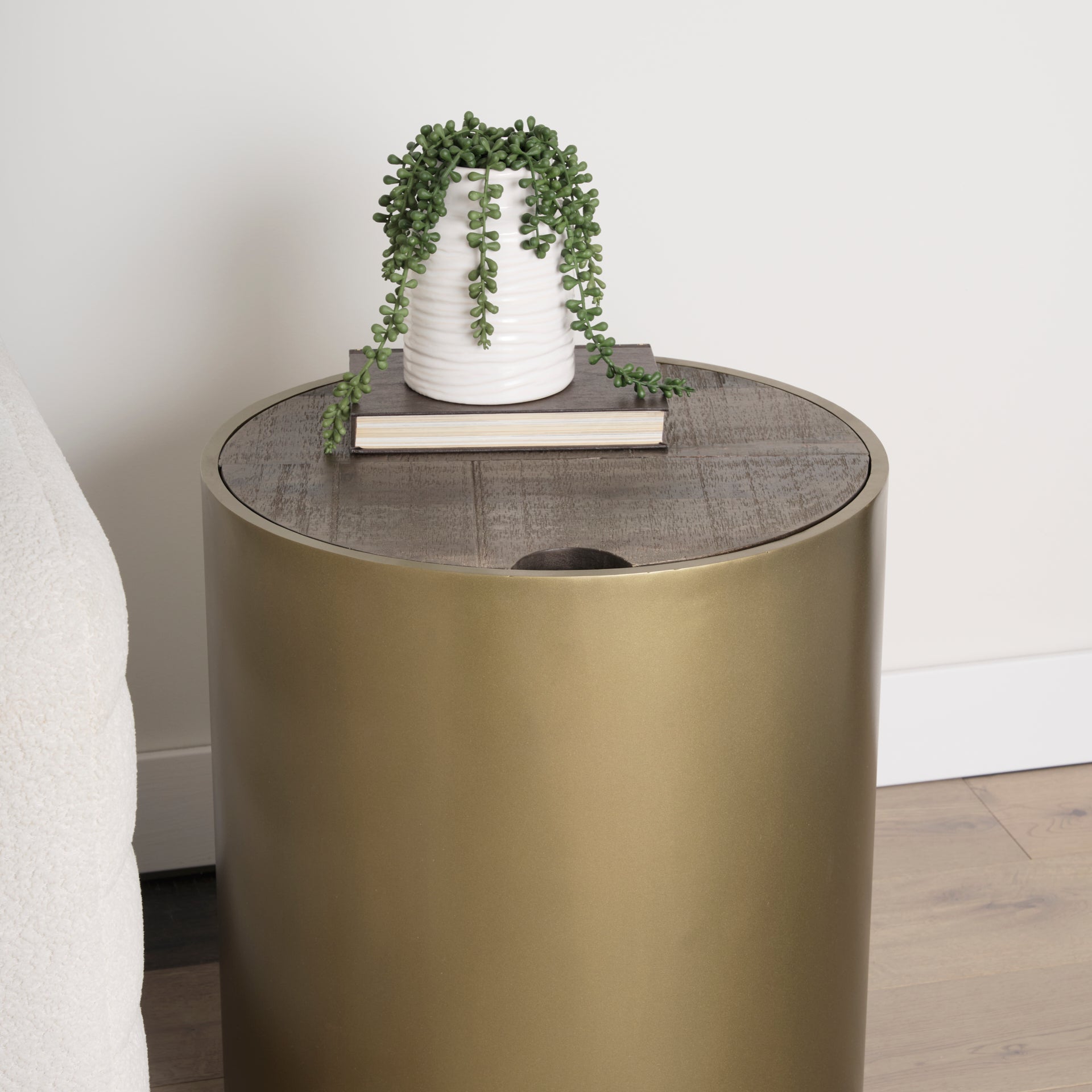 Eclipse Metal Drum Base with Wood Top End/Side Table Side & End Tables Mercana , Black Friday Sale Mercana Furniture Sale, Old Bones Co, Mid Century Furniture Sale, Four Hands Furniture, Black Friday Sale Eclipse Metal Drum Base with Wood Top End/Side Table,Gus Sale, Perigold Eclipse Metal Drum Base with Wood Top End/Side Table Side & End Tables Black Friday Sale , Perigold Sale Eclipse Metal Drum Base with Wood Top End/Side Table,Eclipse Metal Drum Base with Wood Top End/Side Table Lulu and Georgia, Burke 