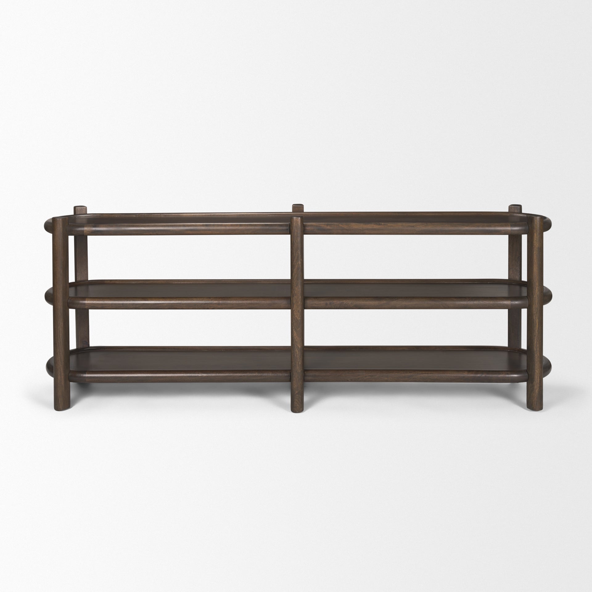 Romi Dark Brown Wood with 3-Shelves Oval Console Table Console Tables Mercana , Black Friday Sale Mercana Furniture Sale, Old Bones Co, Mid Century Furniture Sale, Four Hands Furniture, Black Friday Sale Romi Dark Brown Wood with 3-Shelves Oval Console Table,Gus Sale, Perigold Romi Dark Brown Wood with 3-Shelves Oval Console Table Console Tables Black Friday Sale , Perigold Sale Romi Dark Brown Wood with 3-Shelves Oval Console Table,Romi Dark Brown Wood with 3-Shelves Oval Console Table Lulu and Georgia, Bu