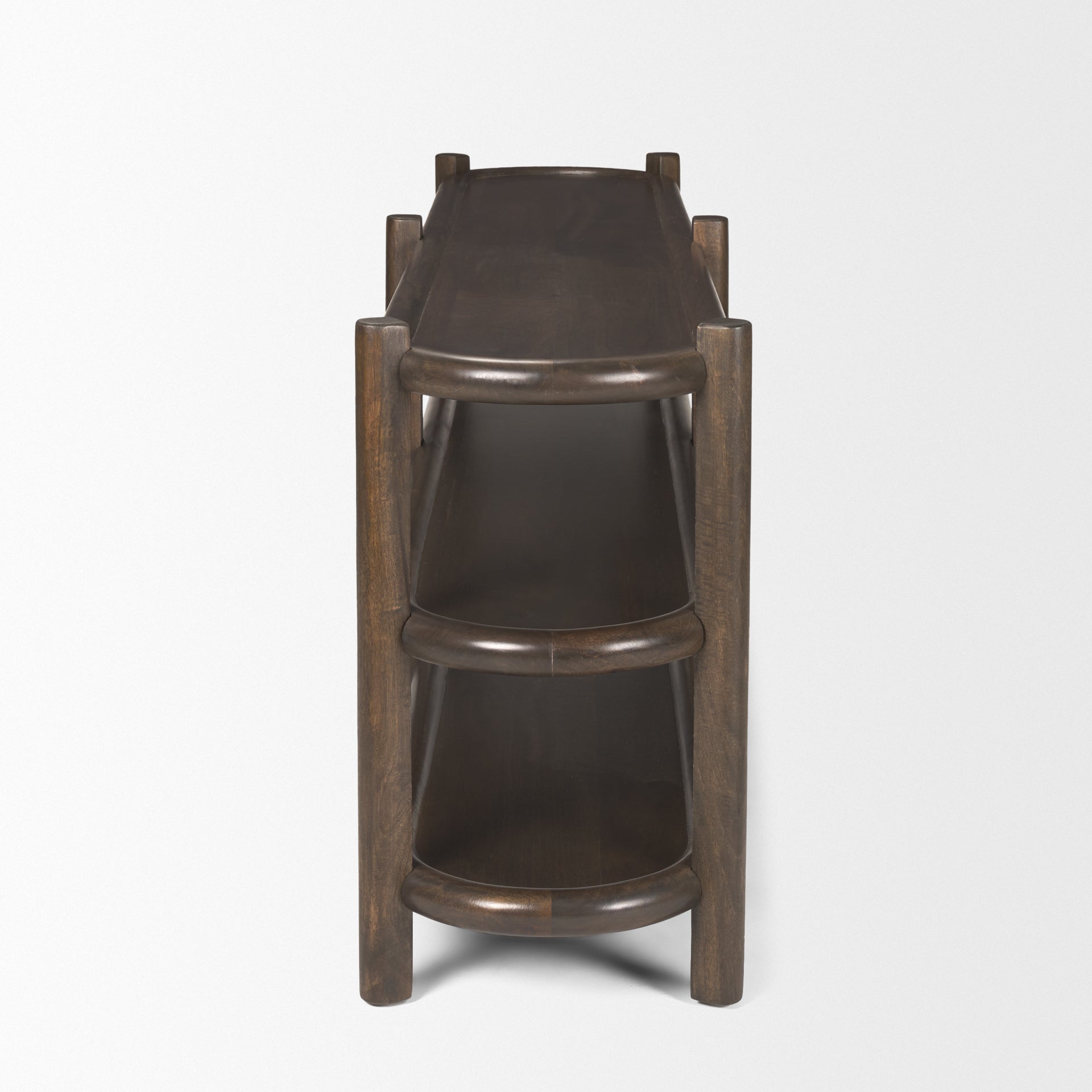 Romi Dark Brown Wood with 3-Shelves Oval Console Table Console Tables Mercana , Black Friday Sale Mercana Furniture Sale, Old Bones Co, Mid Century Furniture Sale, Four Hands Furniture, Black Friday Sale Romi Dark Brown Wood with 3-Shelves Oval Console Table,Gus Sale, Perigold Romi Dark Brown Wood with 3-Shelves Oval Console Table Console Tables Black Friday Sale , Perigold Sale Romi Dark Brown Wood with 3-Shelves Oval Console Table,Romi Dark Brown Wood with 3-Shelves Oval Console Table Lulu and Georgia, Bu