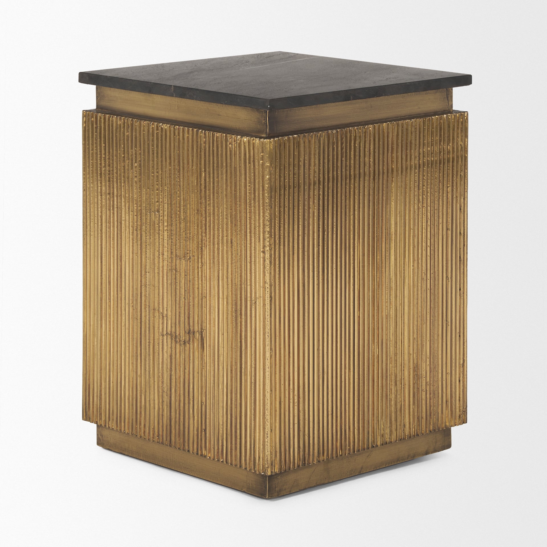 Satima Black Marble with Gold Metal Square Fluted Accent Table Side & End Tables Mercana , Black Friday Sale Mercana Furniture Sale, Old Bones Co, Mid Century Furniture Sale, Four Hands Furniture, Black Friday Sale Satima Black Marble with Gold Metal Square Fluted Accent Table,Gus Sale, Perigold Satima Black Marble with Gold Metal Square Fluted Accent Table Side & End Tables Black Friday Sale , Perigold Sale Satima Black Marble with Gold Metal Square Fluted Accent Table,Satima Black Marble with Gold Metal S