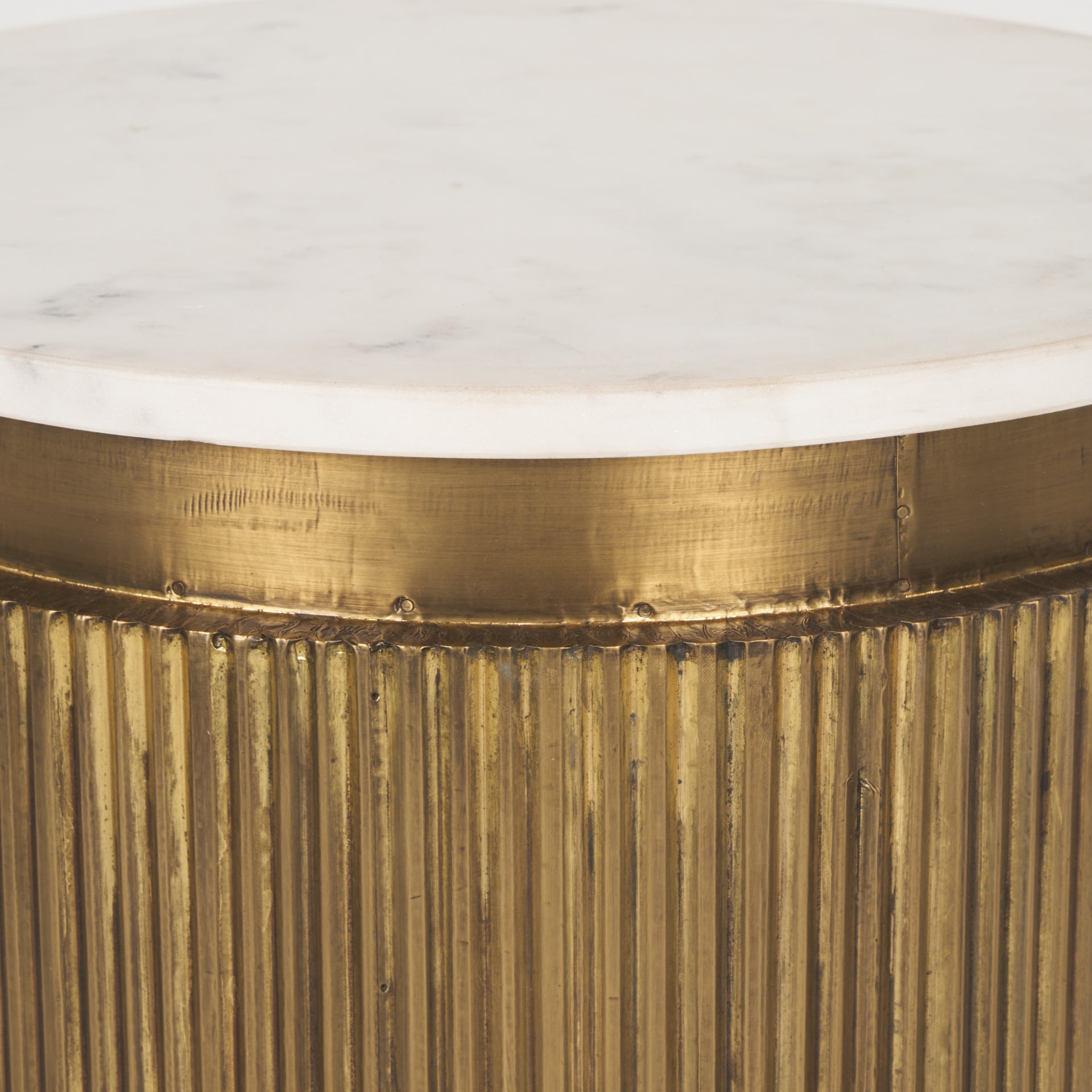 Satima White Marble with Gold Metal Round Fluted Accent Table Side & End Tables Mercana , Black Friday Sale Mercana Furniture Sale, Old Bones Co, Mid Century Furniture Sale, Four Hands Furniture, Black Friday Sale Satima White Marble with Gold Metal Round Fluted Accent Table,Gus Sale, Perigold Satima White Marble with Gold Metal Round Fluted Accent Table Side & End Tables Black Friday Sale , Perigold Sale Satima White Marble with Gold Metal Round Fluted Accent Table,Satima White Marble with Gold Metal Round