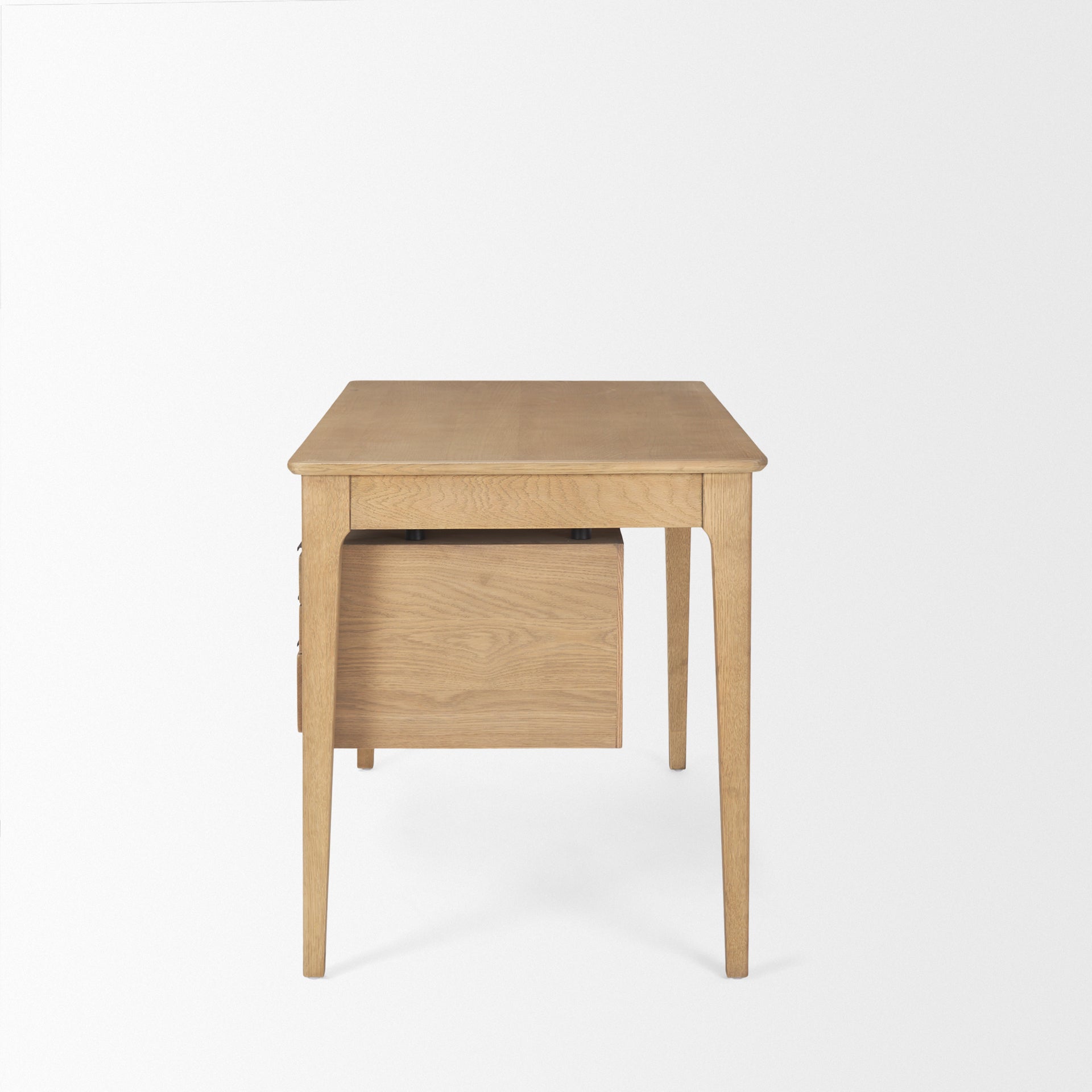 Tino Light Brown Oak Wood with 4 Drawers Desk