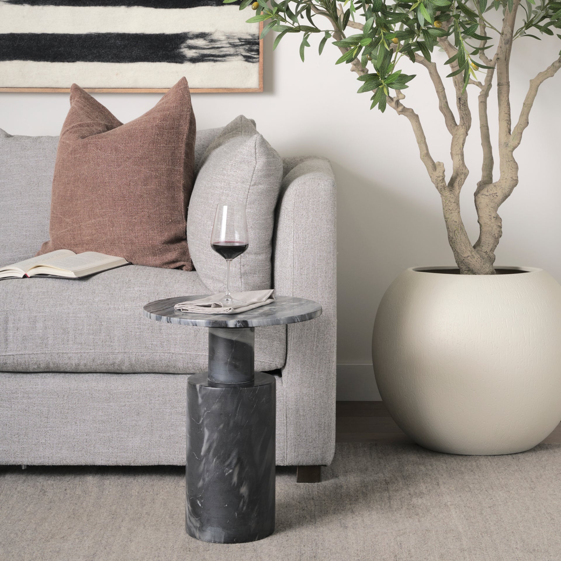 Taite Solid Dark Gray Marble Pedestal Accent Table Side & End Tables Mercana , Black Friday Sale Mercana Furniture Sale, Old Bones Co, Mid Century Furniture Sale, Four Hands Furniture, Black Friday Sale Taite Solid Dark Gray Marble Pedestal Accent Table,Gus Sale, Perigold Taite Solid Dark Gray Marble Pedestal Accent Table Side & End Tables Black Friday Sale , Perigold Sale Taite Solid Dark Gray Marble Pedestal Accent Table,Taite Solid Dark Gray Marble Pedestal Accent Table Lulu and Georgia, Burke Decor Sale