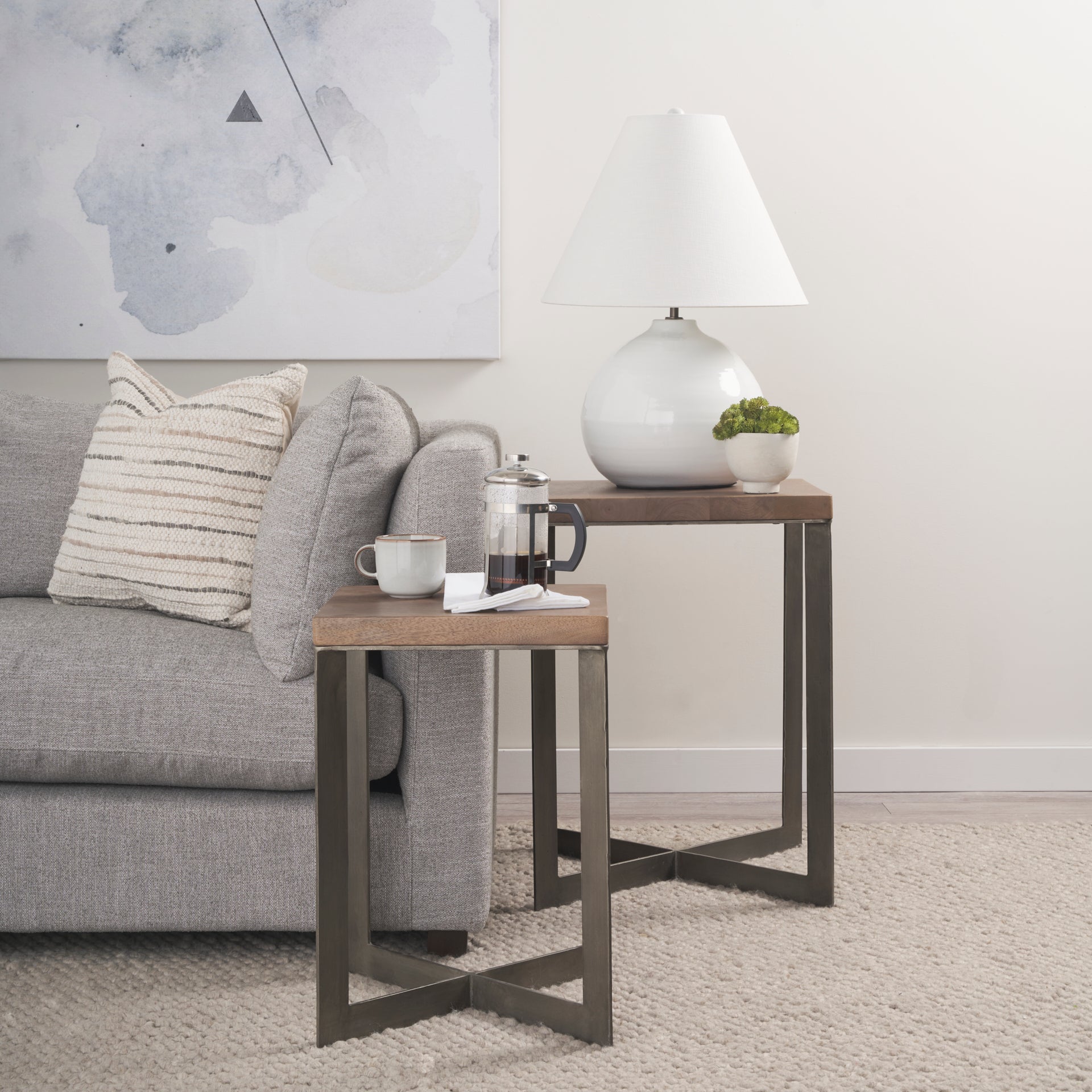 Faye Wood with Metal Base Accent Tables - Set of 2 Side & End Tables Mercana , Black Friday Sale Mercana Furniture Sale, Old Bones Co, Mid Century Furniture Sale, Four Hands Furniture, Black Friday Sale Faye Wood with Metal Base Accent Tables - Set of 2,Gus Sale, Perigold Faye Wood with Metal Base Accent Tables - Set of 2 Side & End Tables Black Friday Sale , Perigold Sale Faye Wood with Metal Base Accent Tables - Set of 2,Faye Wood with Metal Base Accent Tables - Set of 2 Lulu and Georgia, Burke Decor Sale