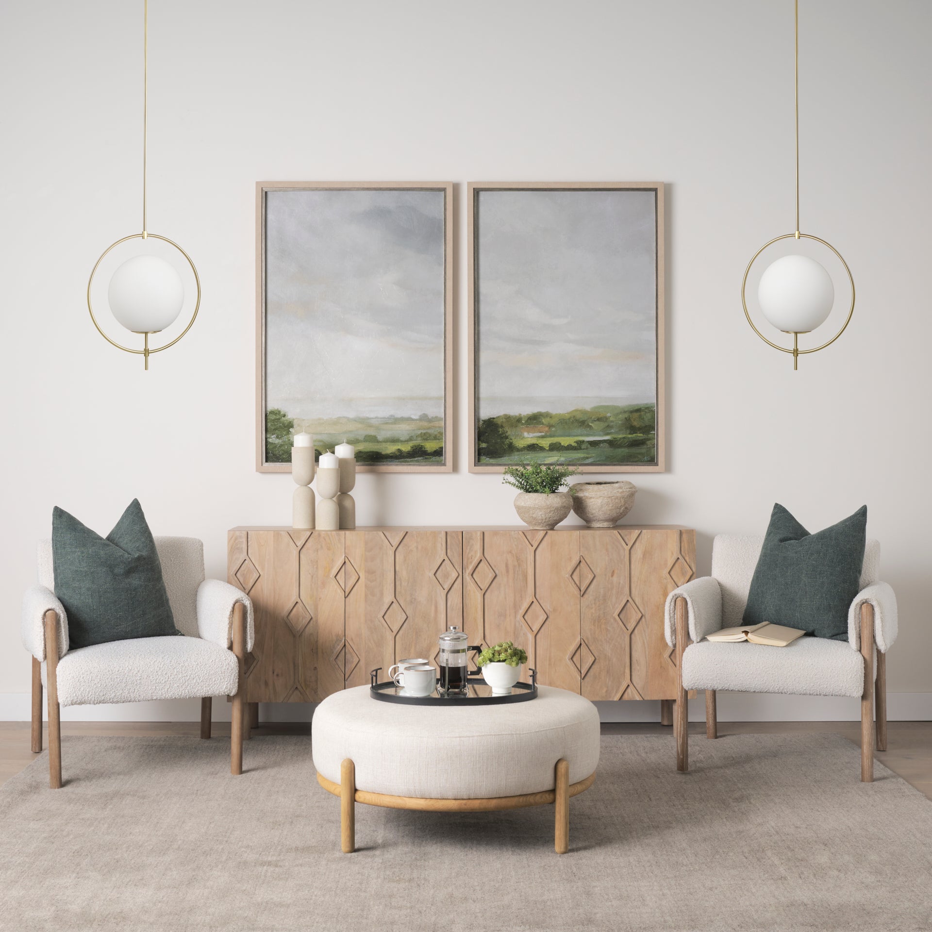 Farrah Frosted Glass Globe with Gold Metal Pendant Light