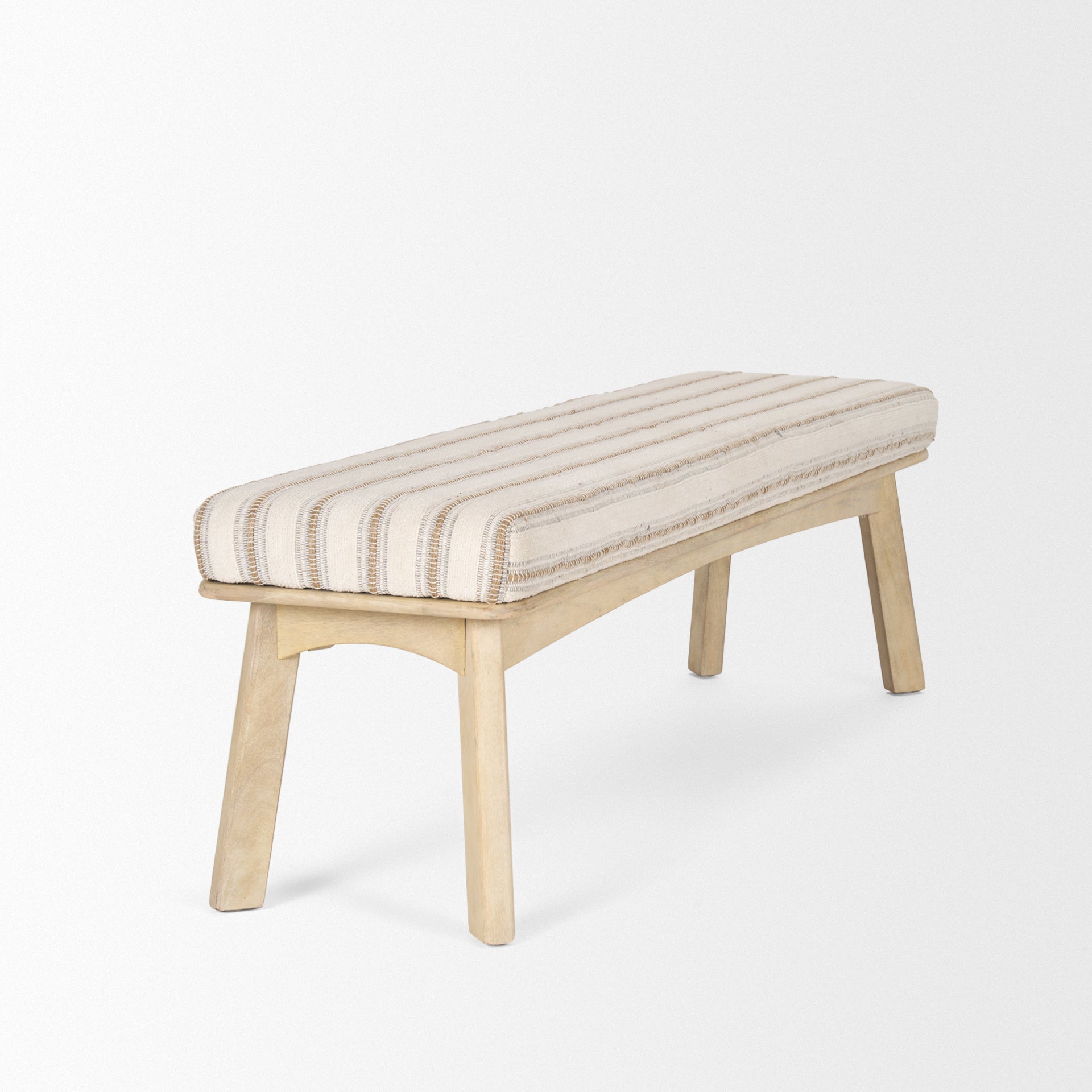 Taimo White Washed Light Brown Wood with Striped Fabric Seat Bench Benches Mercana , Black Friday Sale Mercana Furniture Sale, Old Bones Co, Mid Century Furniture Sale, Four Hands Furniture, Black Friday Sale Taimo White Washed Light Brown Wood with Striped Fabric Seat Bench,Gus Sale, Perigold Taimo White Washed Light Brown Wood with Striped Fabric Seat Bench Benches Black Friday Sale , Perigold Sale Taimo White Washed Light Brown Wood with Striped Fabric Seat Bench,Taimo White Washed Light Brown Wood with 