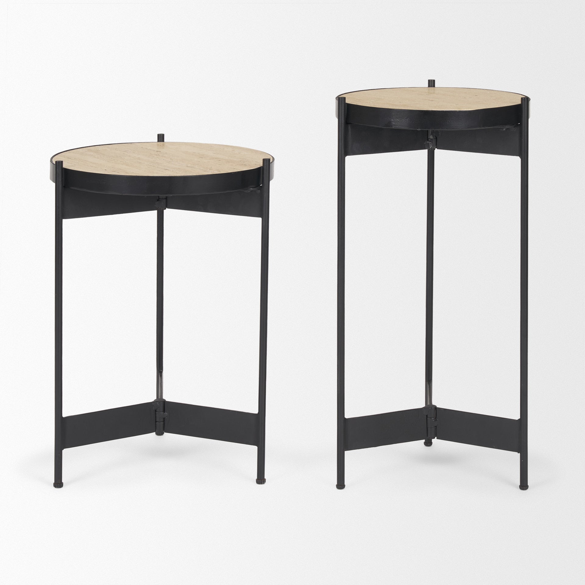 Wade Travertine Marble with Matte Black Metal End Tables Side & End Tables Mercana , Black Friday Sale Mercana Furniture Sale, Old Bones Co, Mid Century Furniture Sale, Four Hands Furniture, Black Friday Sale Wade Travertine Marble with Matte Black Metal End Tables,Gus Sale, Perigold Wade Travertine Marble with Matte Black Metal End Tables Side & End Tables Black Friday Sale , Perigold Sale Wade Travertine Marble with Matte Black Metal End Tables,Wade Travertine Marble with Matte Black Metal End Tables Lulu