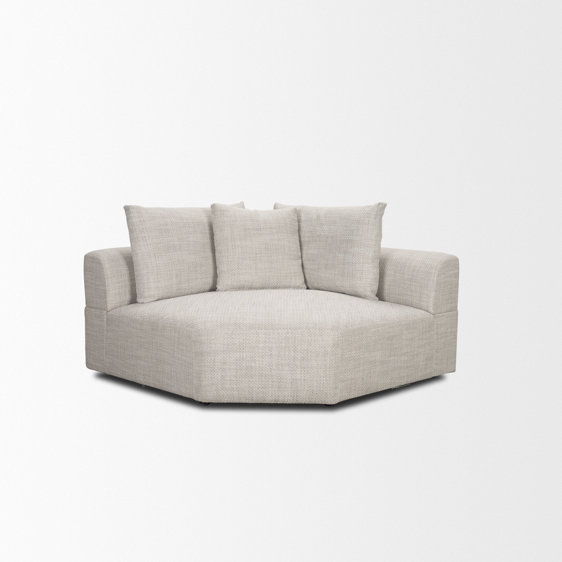 Warner Gray Performance Fabric Corner Piece