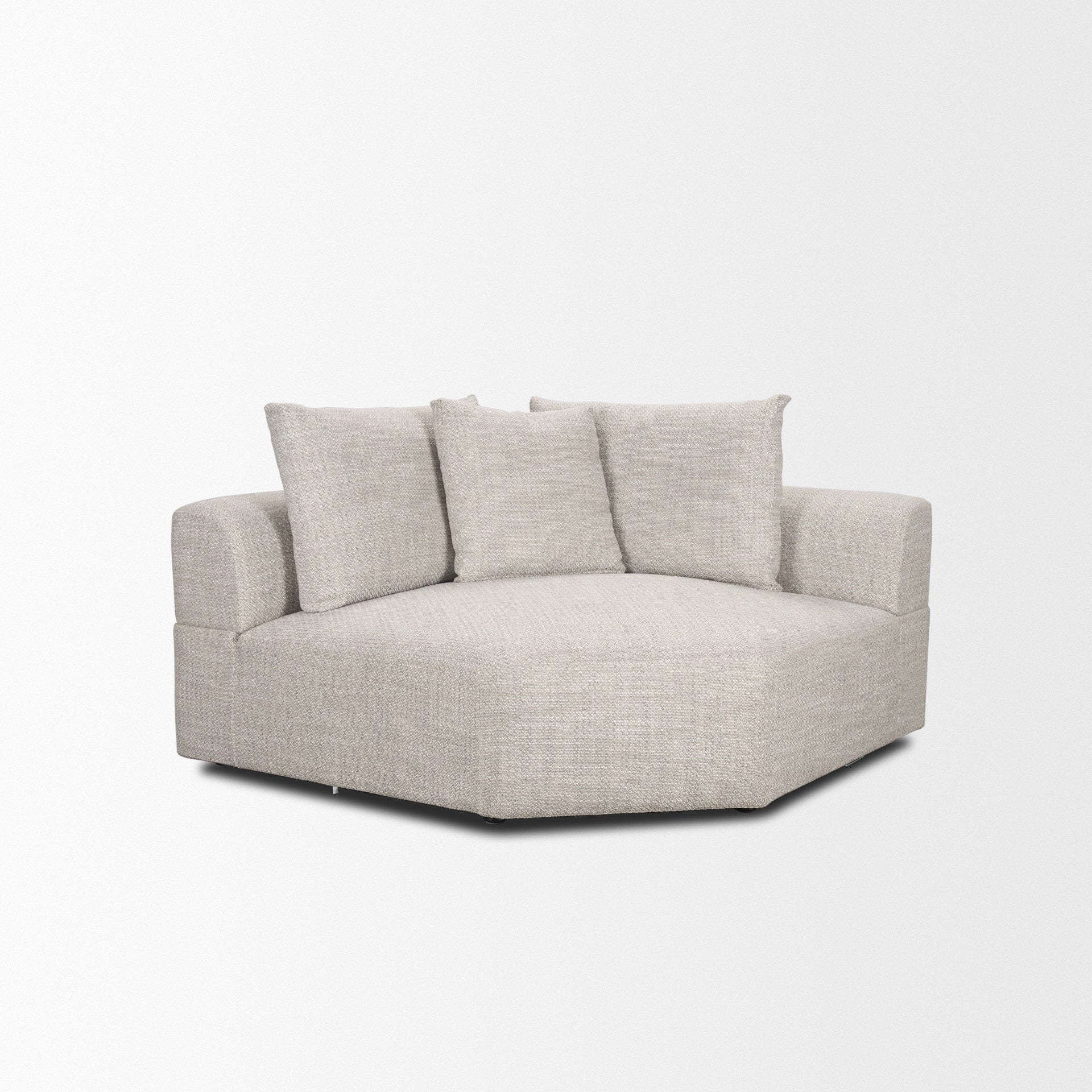 Warner Gray Performance Fabric Corner Piece