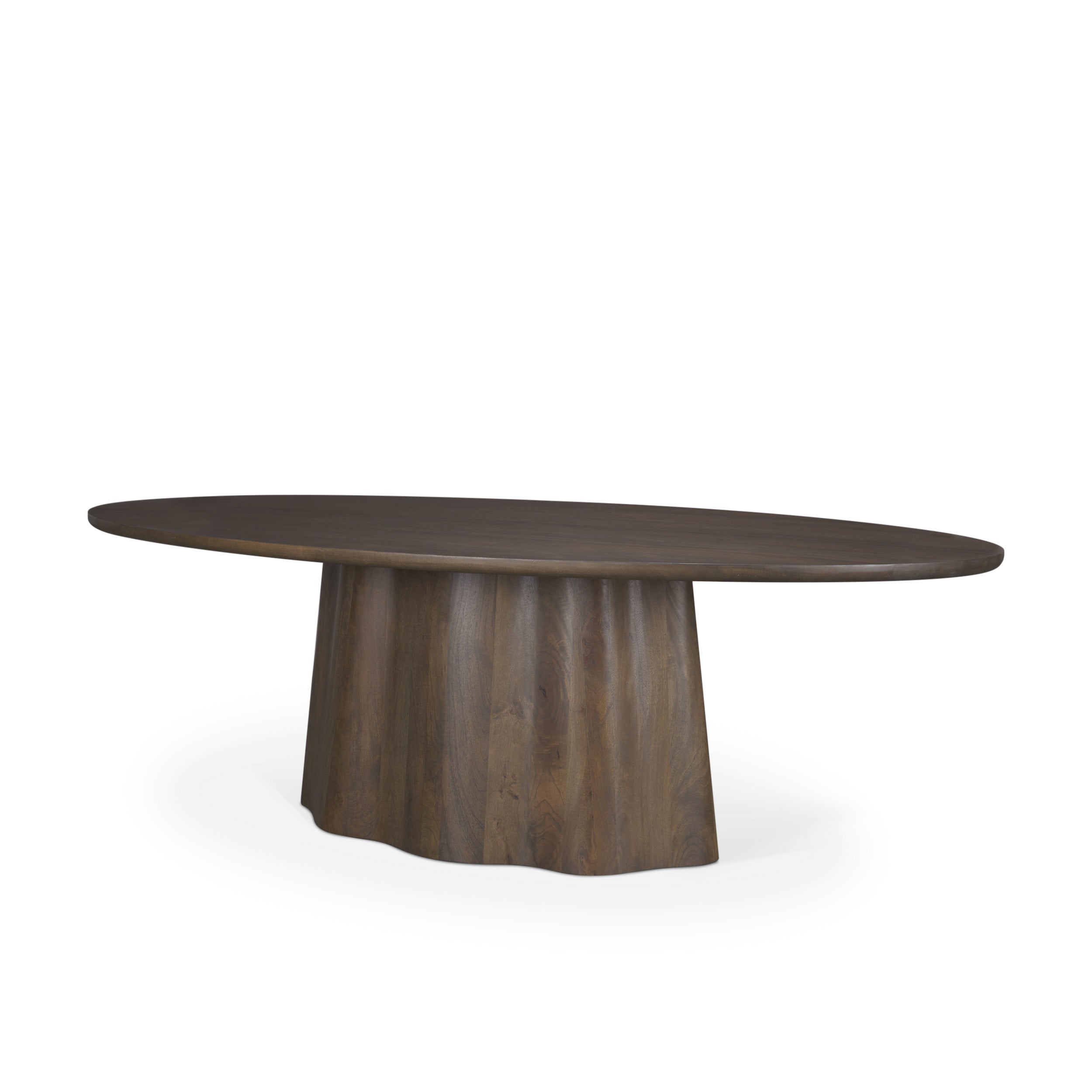 Jovani 94" Solid Mango Wood Oval Dining Table