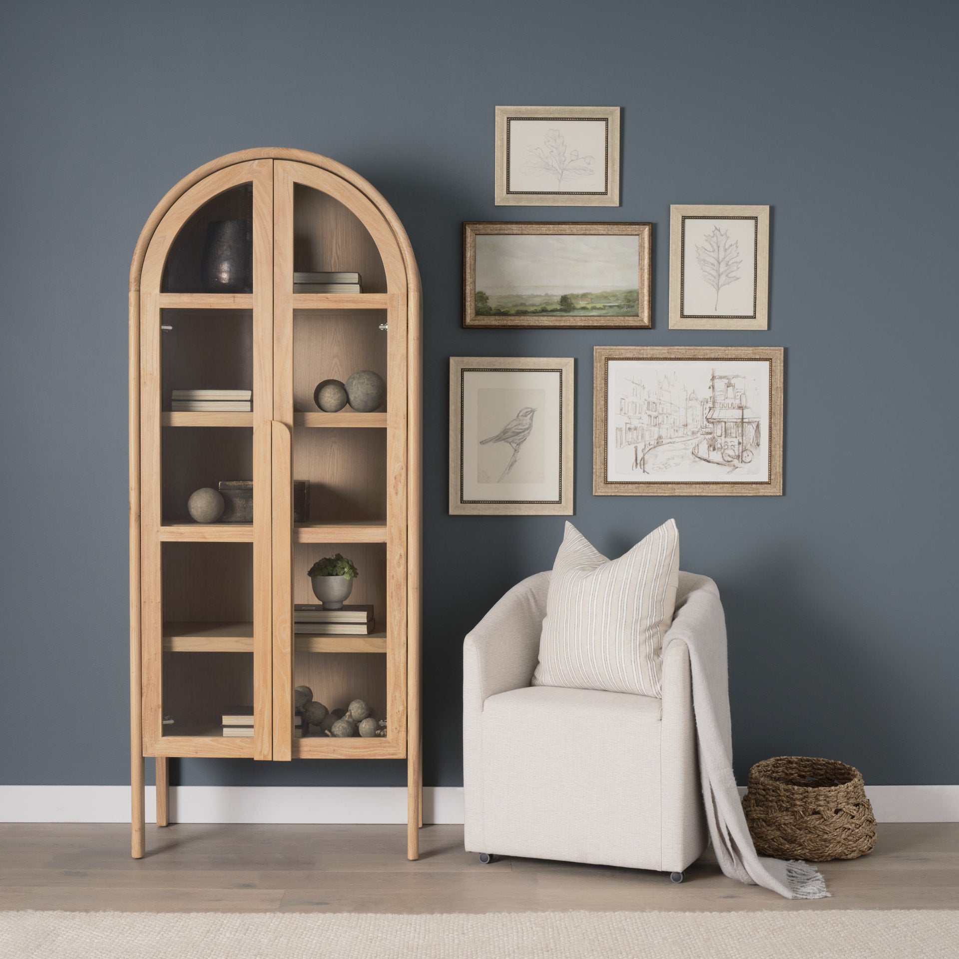 Callum Light Brown Elm Wood with Glass Doors Arched Curio Cabinet Tall Cabinets Mercana , Black Friday Sale Mercana Furniture Sale, Old Bones Co, Mid Century Furniture Sale, Four Hands Furniture, Black Friday Sale Callum Light Brown Elm Wood with Glass Doors Arched Curio Cabinet,Gus Sale, Perigold Callum Light Brown Elm Wood with Glass Doors Arched Curio Cabinet Tall Cabinets Black Friday Sale , Perigold Sale Callum Light Brown Elm Wood with Glass Doors Arched Curio Cabinet,Callum Light Brown Elm Wood with 