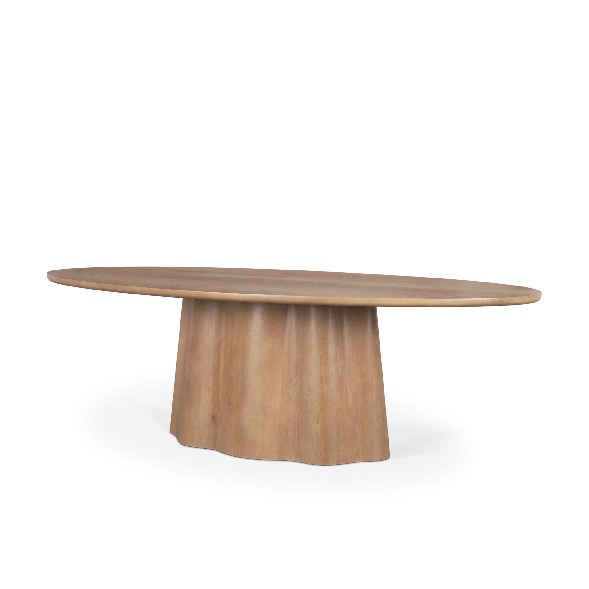 Jovani 94" Solid Mango Wood Oval Dining Table