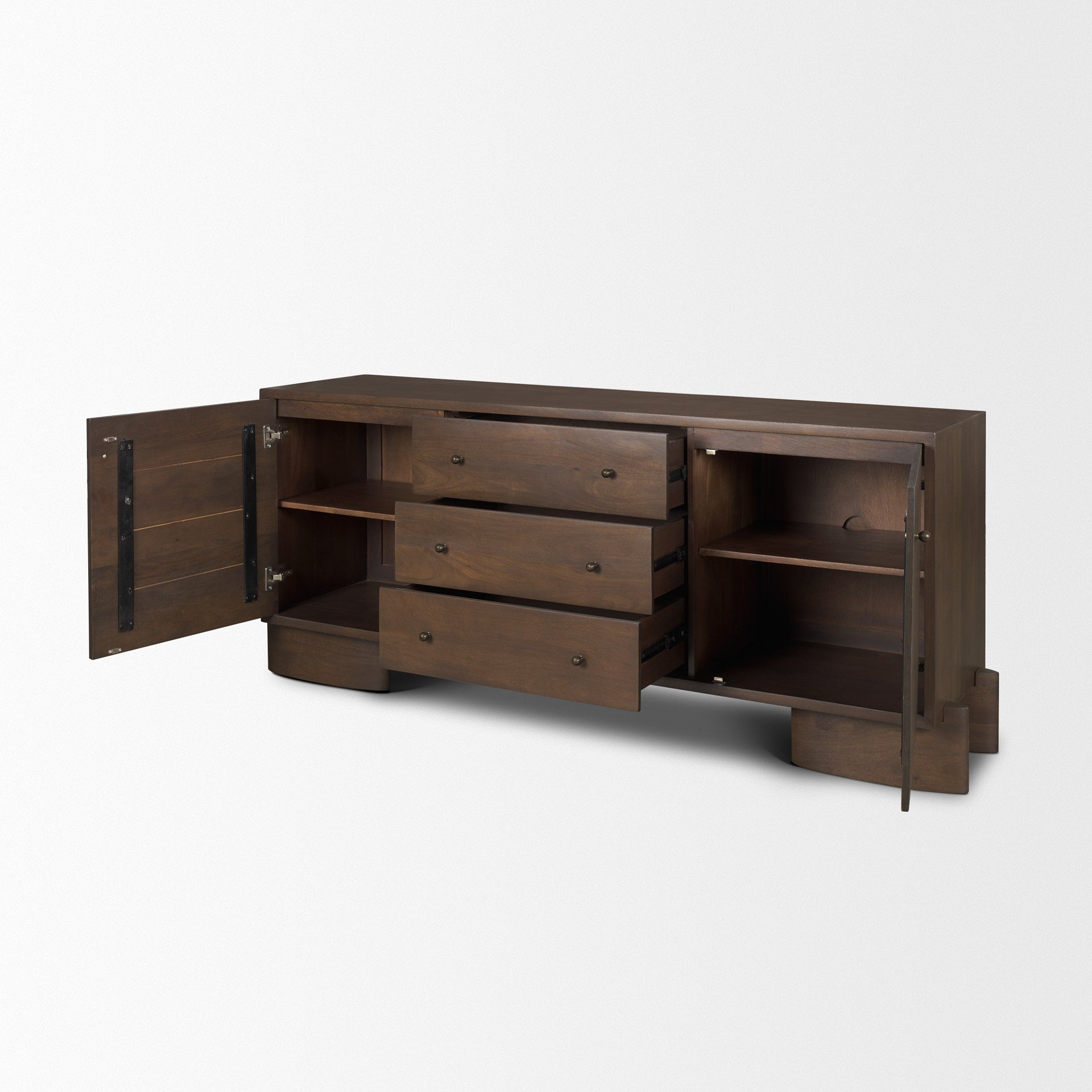 Jonan Aged Brass 2 Door 3 Drawer Sideboard