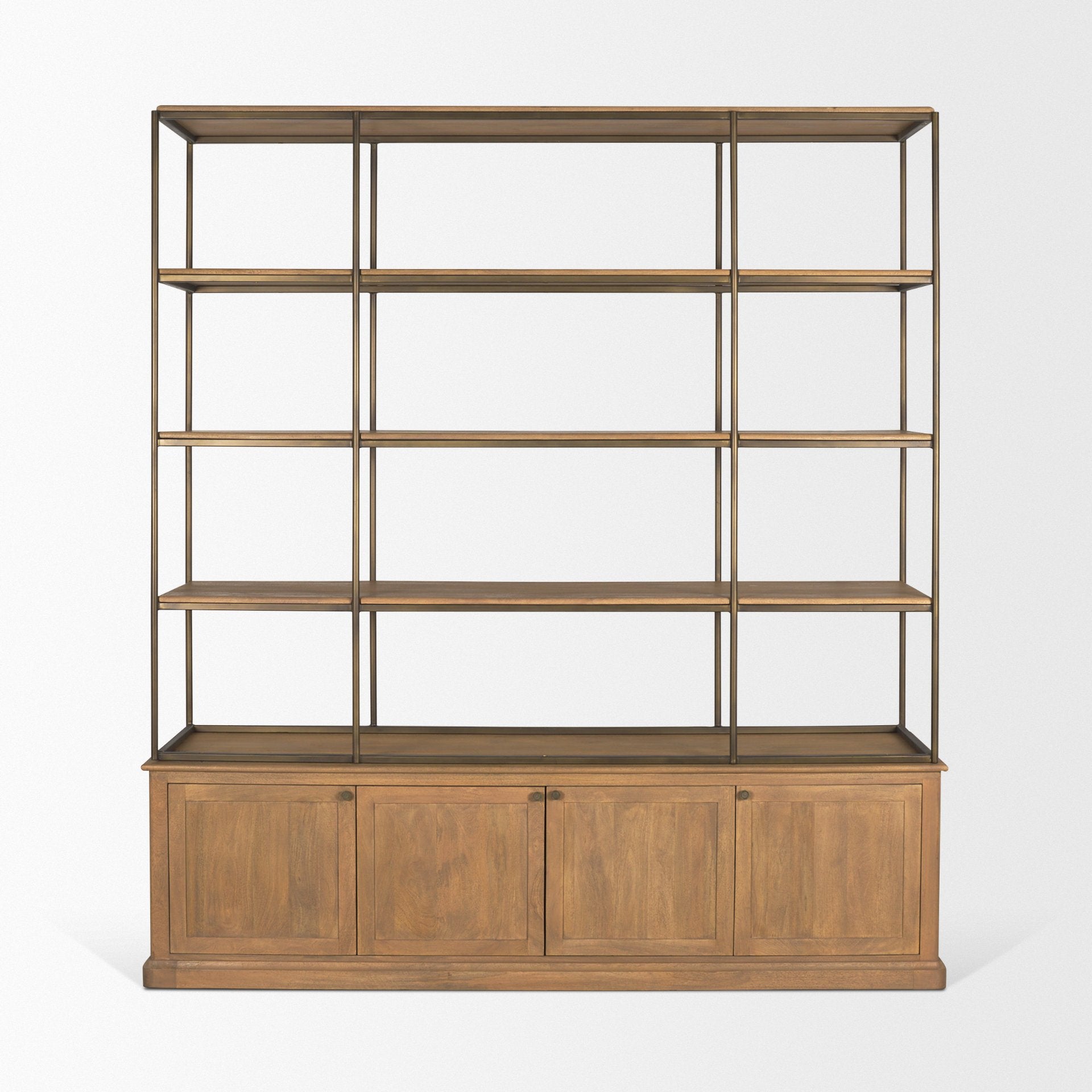 Braxton Light Brown Wood with Antiqued Brass Metal 3-Tiers 2-Door Shelving Unit Bookcases & Shelves Mercana , Black Friday Sale Mercana Furniture Sale, Old Bones Co, Mid Century Furniture Sale, Four Hands Furniture, Black Friday Sale Braxton Light Brown Wood with Antiqued Brass Metal 3-Tiers 2-Door Shelving Unit,Gus Sale, Perigold Braxton Light Brown Wood with Antiqued Brass Metal 3-Tiers 2-Door Shelving Unit Bookcases & Shelves Black Friday Sale , Perigold Sale Braxton Light Brown Wood with Antiqued Brass 