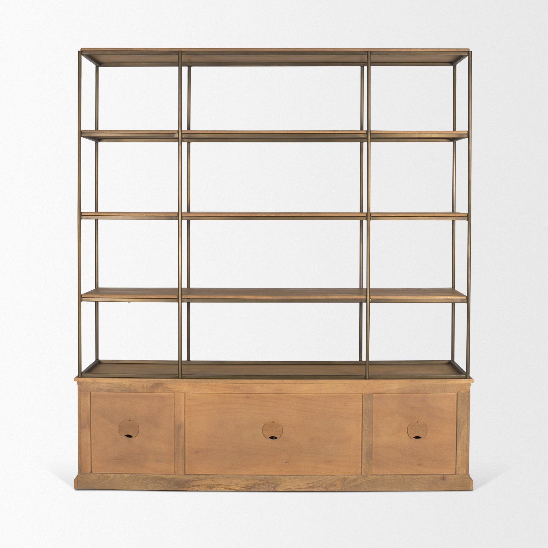 Braxton Light Brown Wood with Antiqued Brass Metal 3-Tiers 2-Door Shelving Unit Bookcases & Shelves Mercana , Black Friday Sale Mercana Furniture Sale, Old Bones Co, Mid Century Furniture Sale, Four Hands Furniture, Black Friday Sale Braxton Light Brown Wood with Antiqued Brass Metal 3-Tiers 2-Door Shelving Unit,Gus Sale, Perigold Braxton Light Brown Wood with Antiqued Brass Metal 3-Tiers 2-Door Shelving Unit Bookcases & Shelves Black Friday Sale , Perigold Sale Braxton Light Brown Wood with Antiqued Brass 