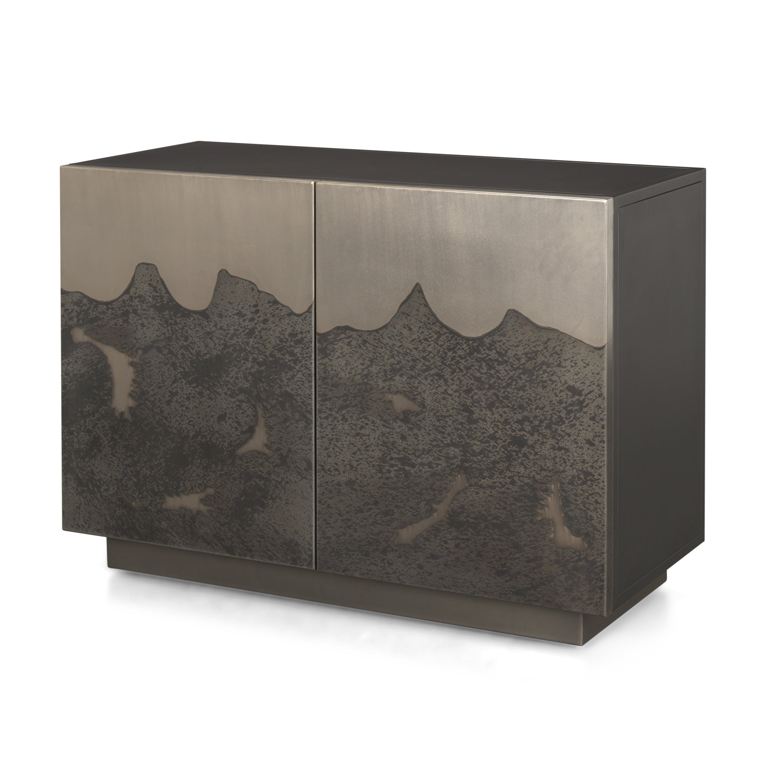 Roxdale Acid Washed Iron Metal Accent Cabinet