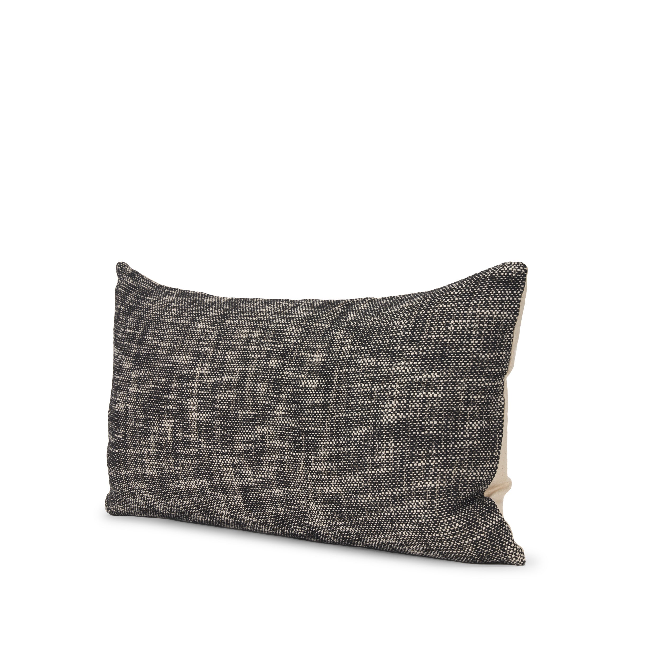 Jalia Cream and Black Cotton Decorative Lumbar Pillow Cover