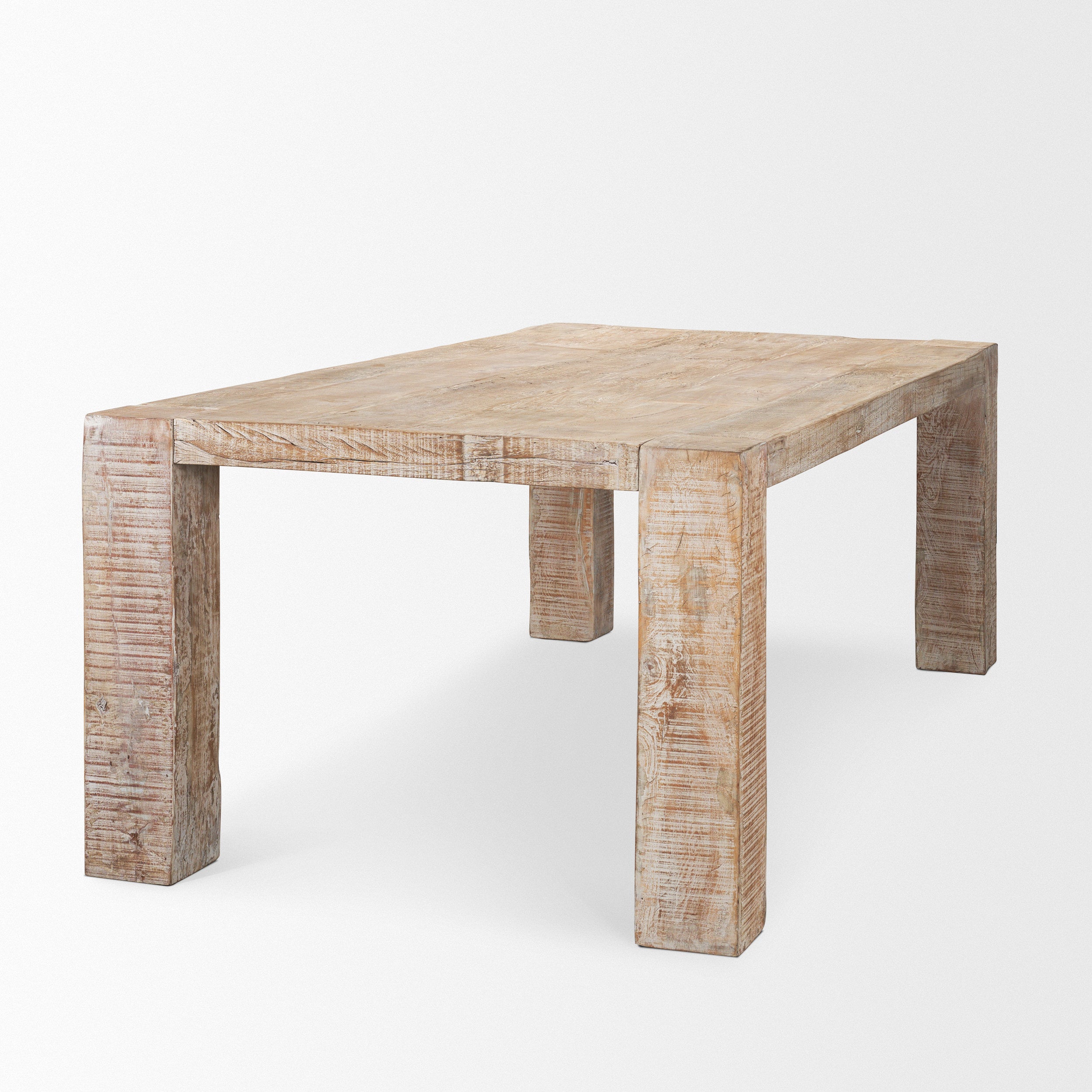 McArthur Whitewash Reclaimed Wood Dining Table