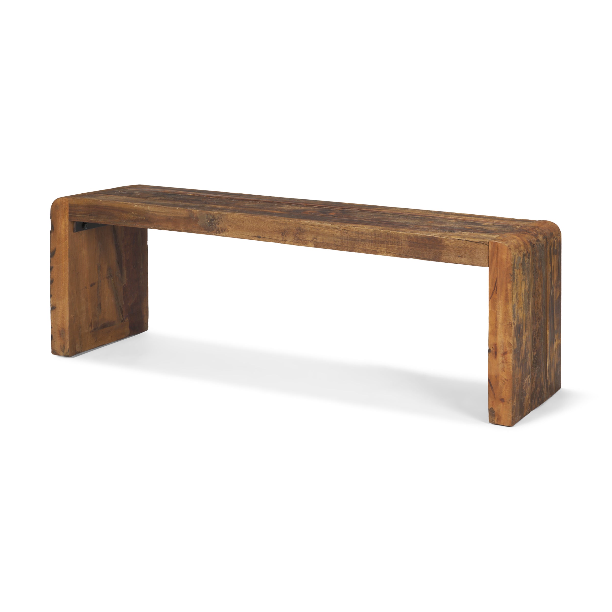 Estelle Rustic Brown Reclaimed Wood Bench